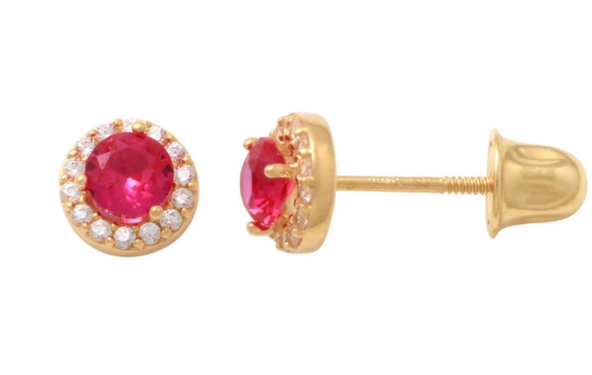 14K Yellow Gold Earring with CZ