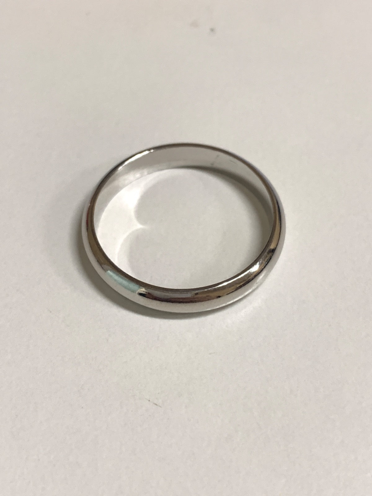 White Silver Wedding Band