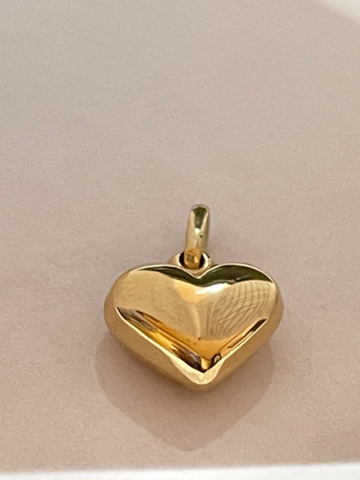 18K Yellow Gold Small Heart Pendant