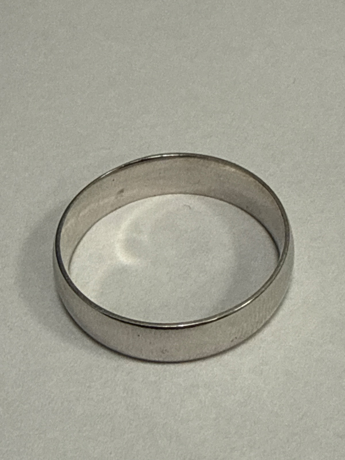 White Silver Wedding Band