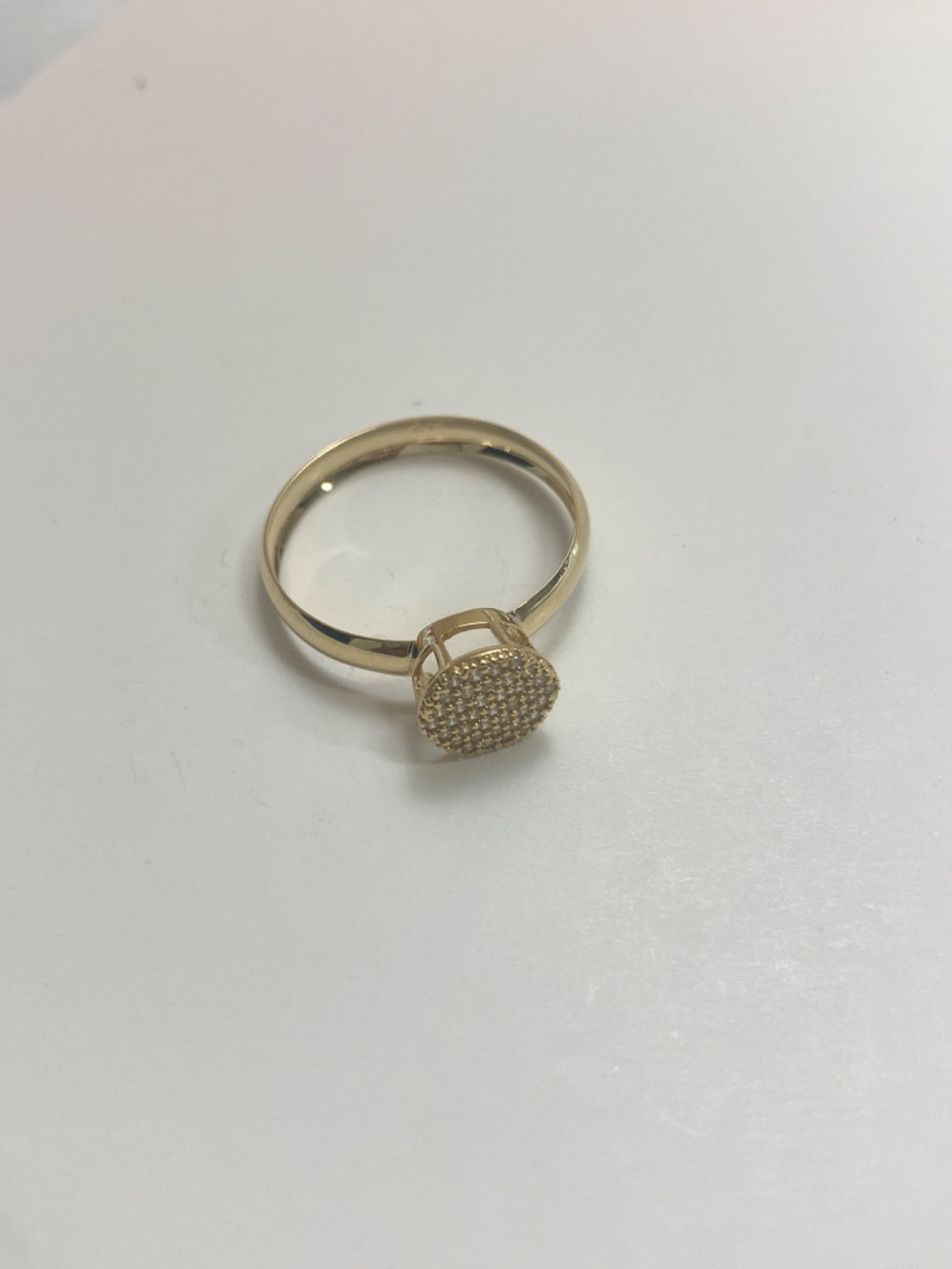 18K Yellow Gold Ring with CZ