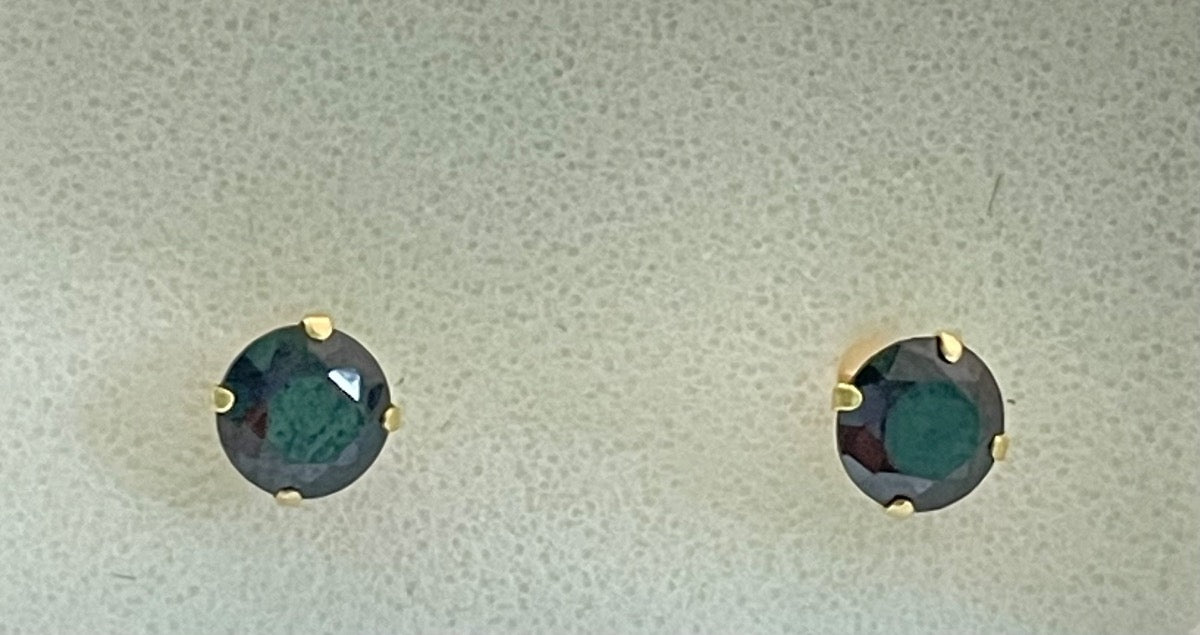 18K Yellow Gold Earring with CZ