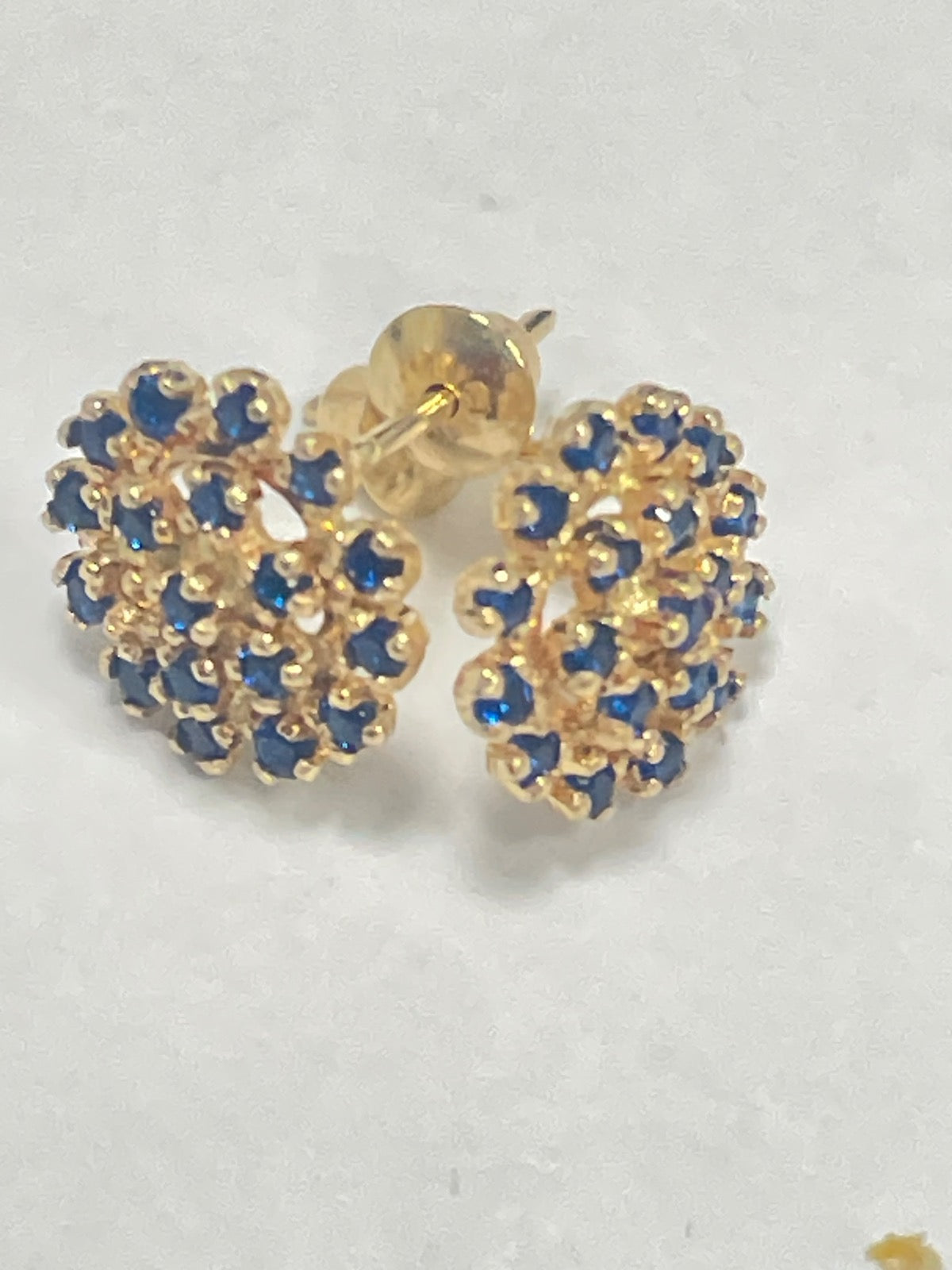 18K Yellow Gold Circle Earring with CZ