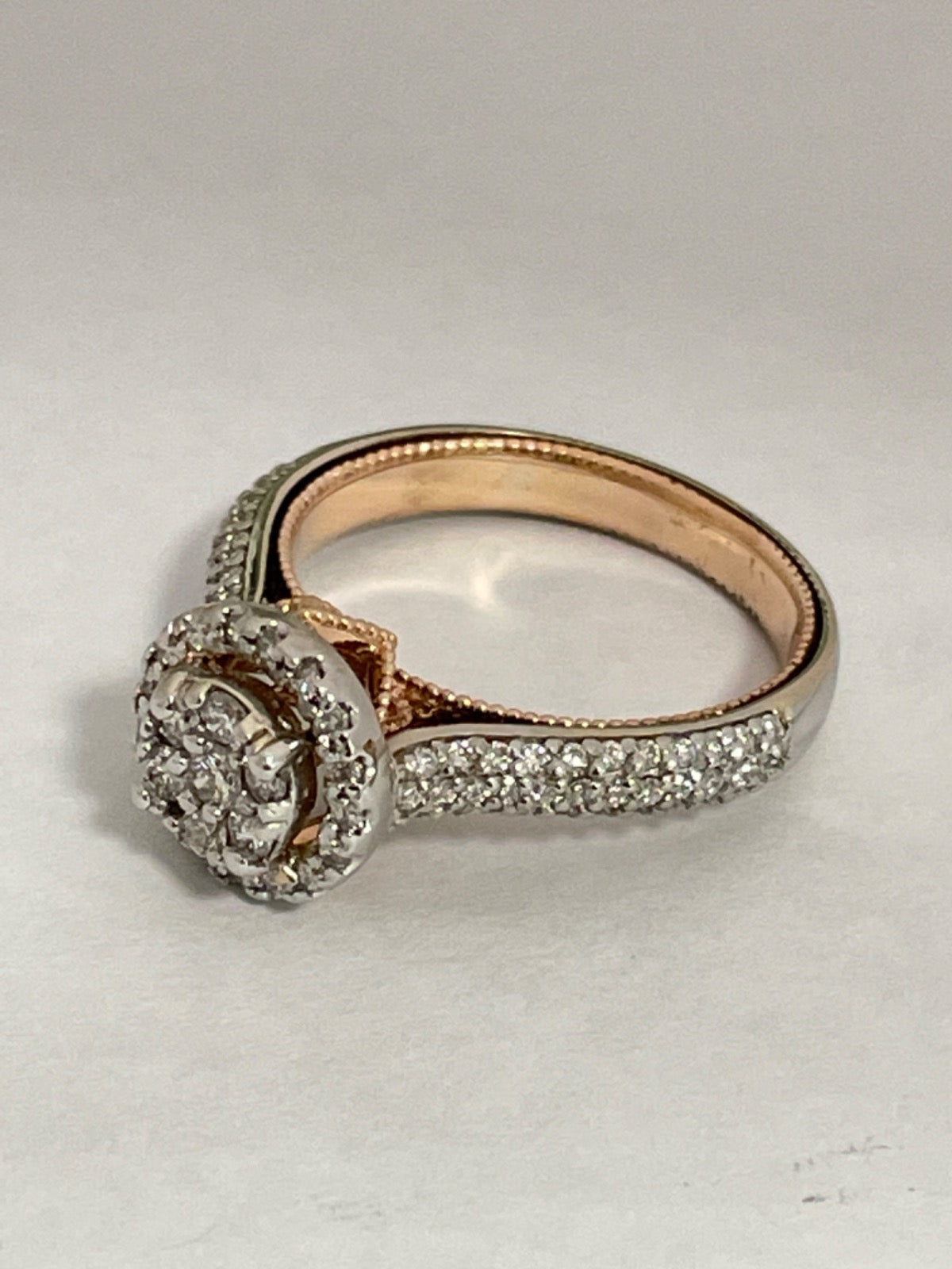 14K Two-Tone Gold Engagement Ring with Diamond
