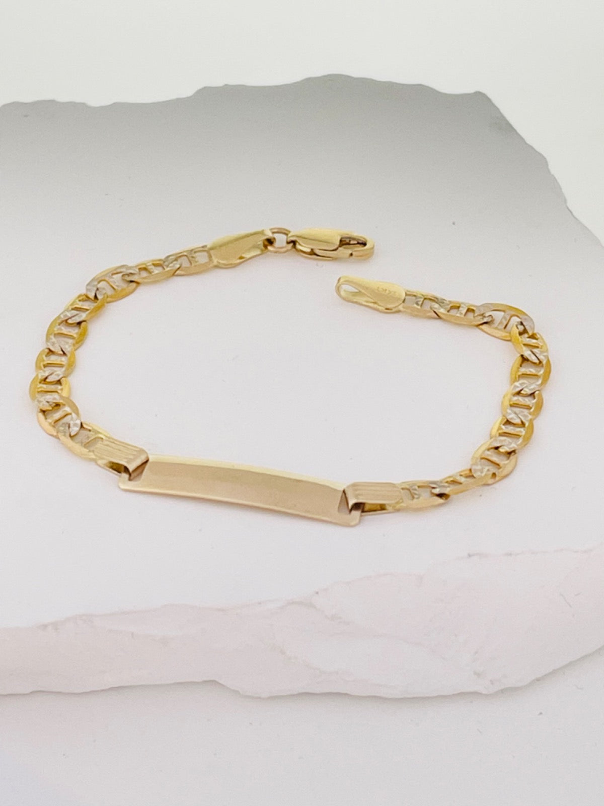 14K Two-Tone Gold Plate Baby Bracelet