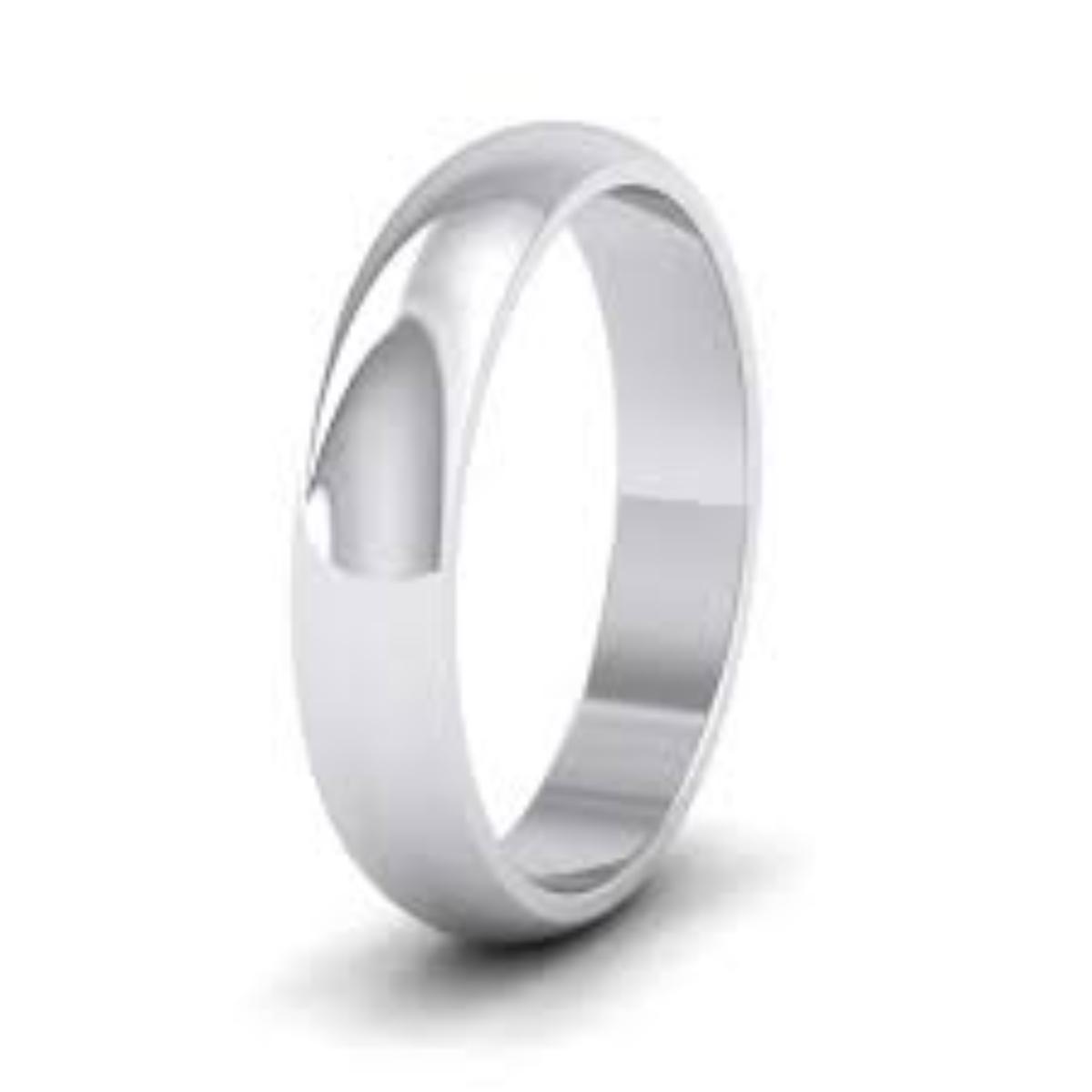 White Silver Wedding Band