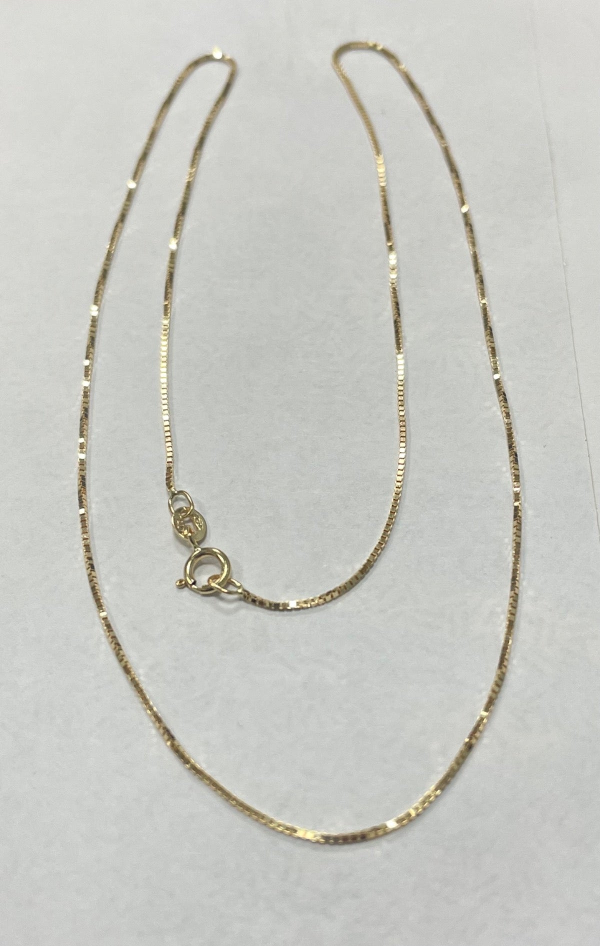18K Yellow Gold Box Chain
