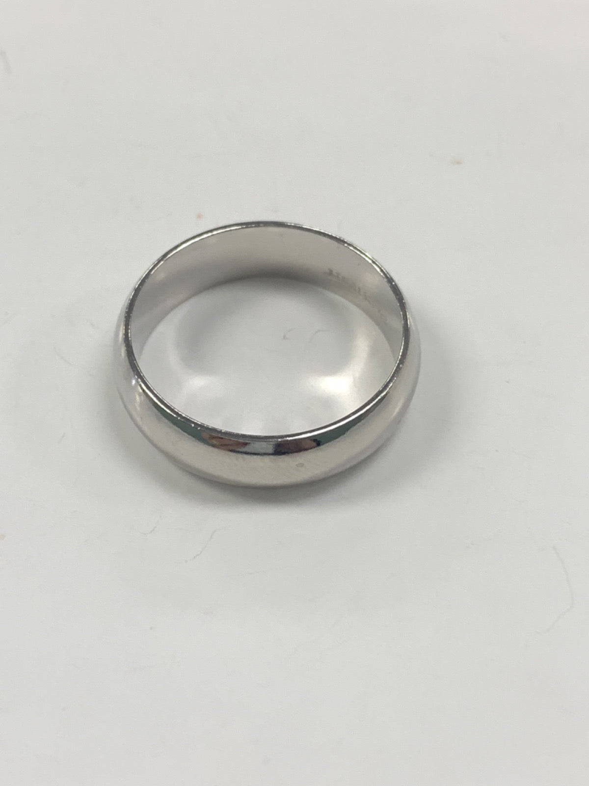 White Silver Wedding Band