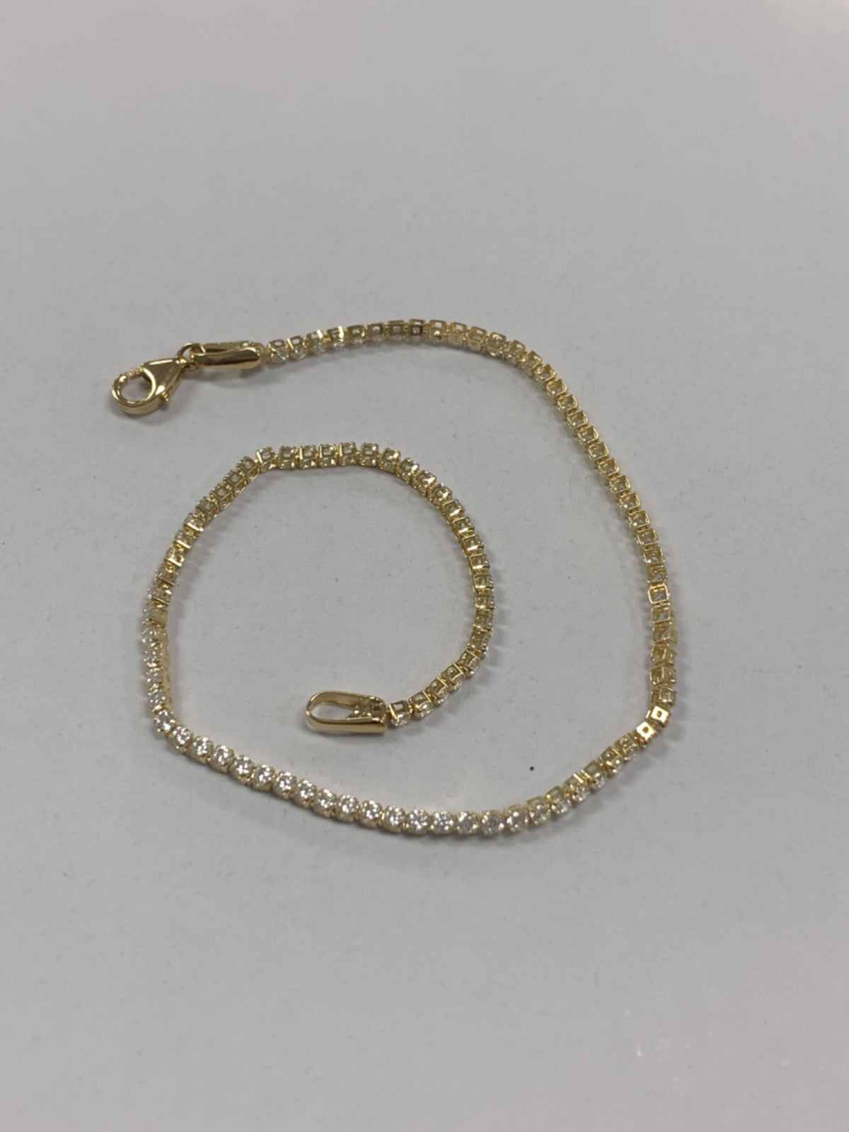 14K Yellow Gold Bracelet with CZ