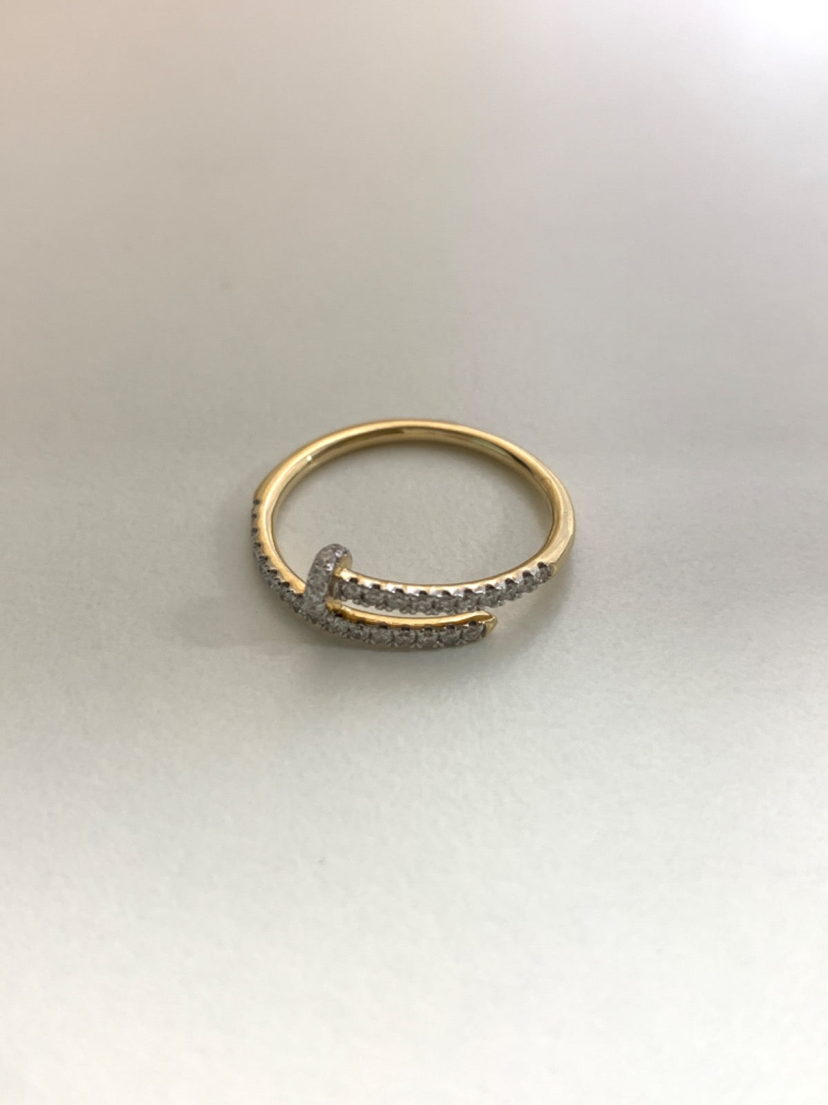 14K Yellow Gold Ring with Diamond