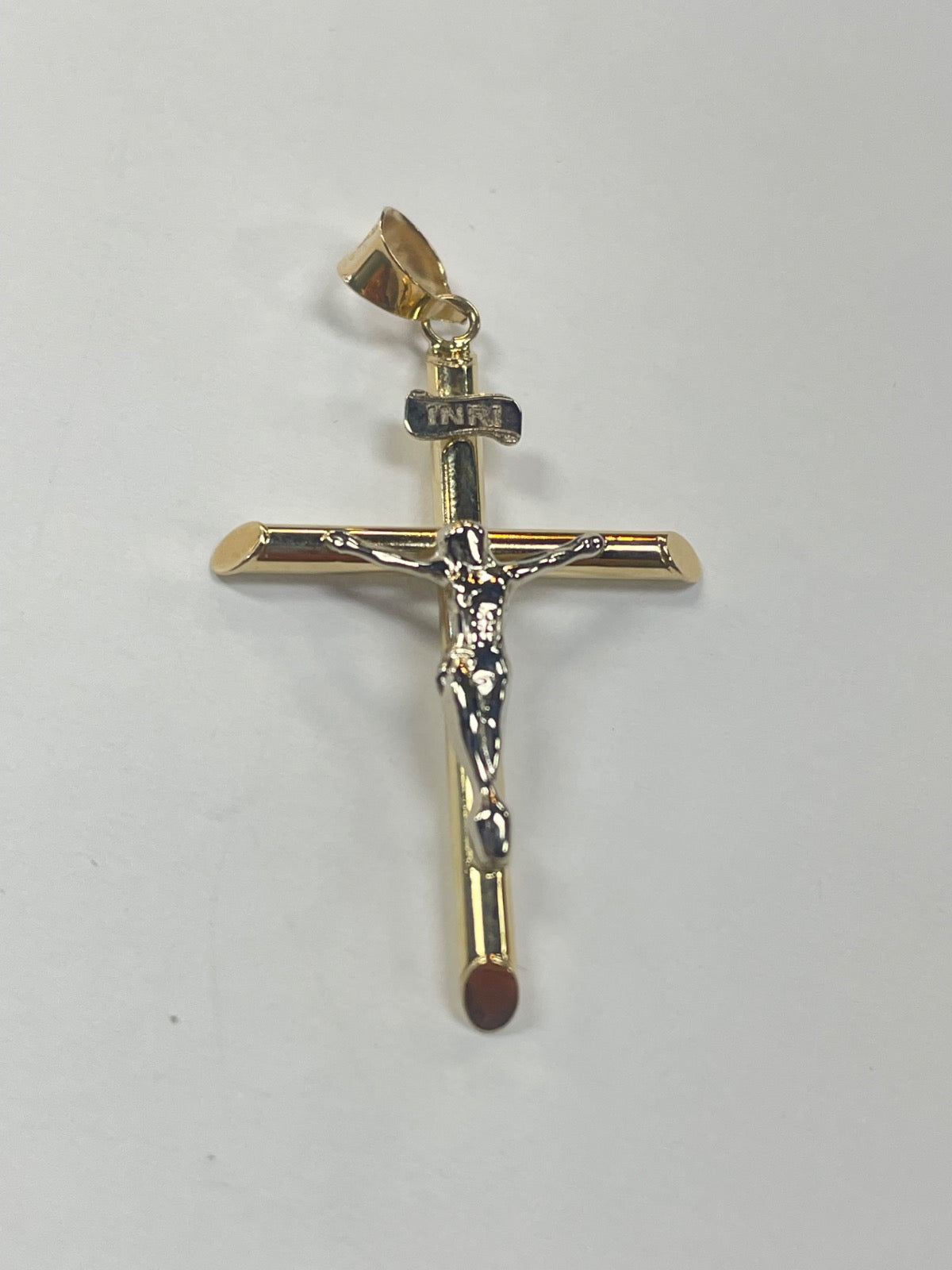 14K Two-Tone Gold Cross Pendant