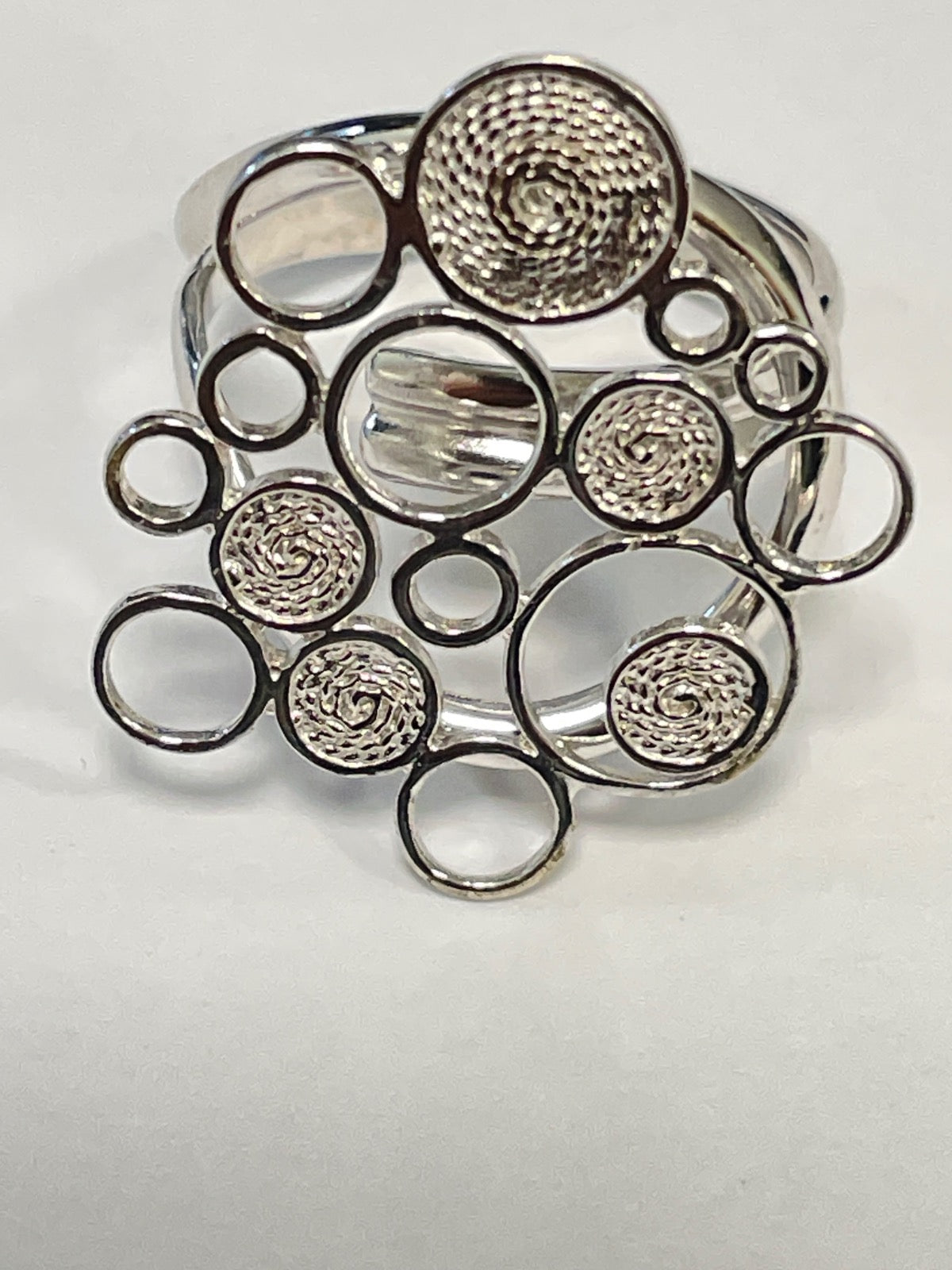 White Silver Ring