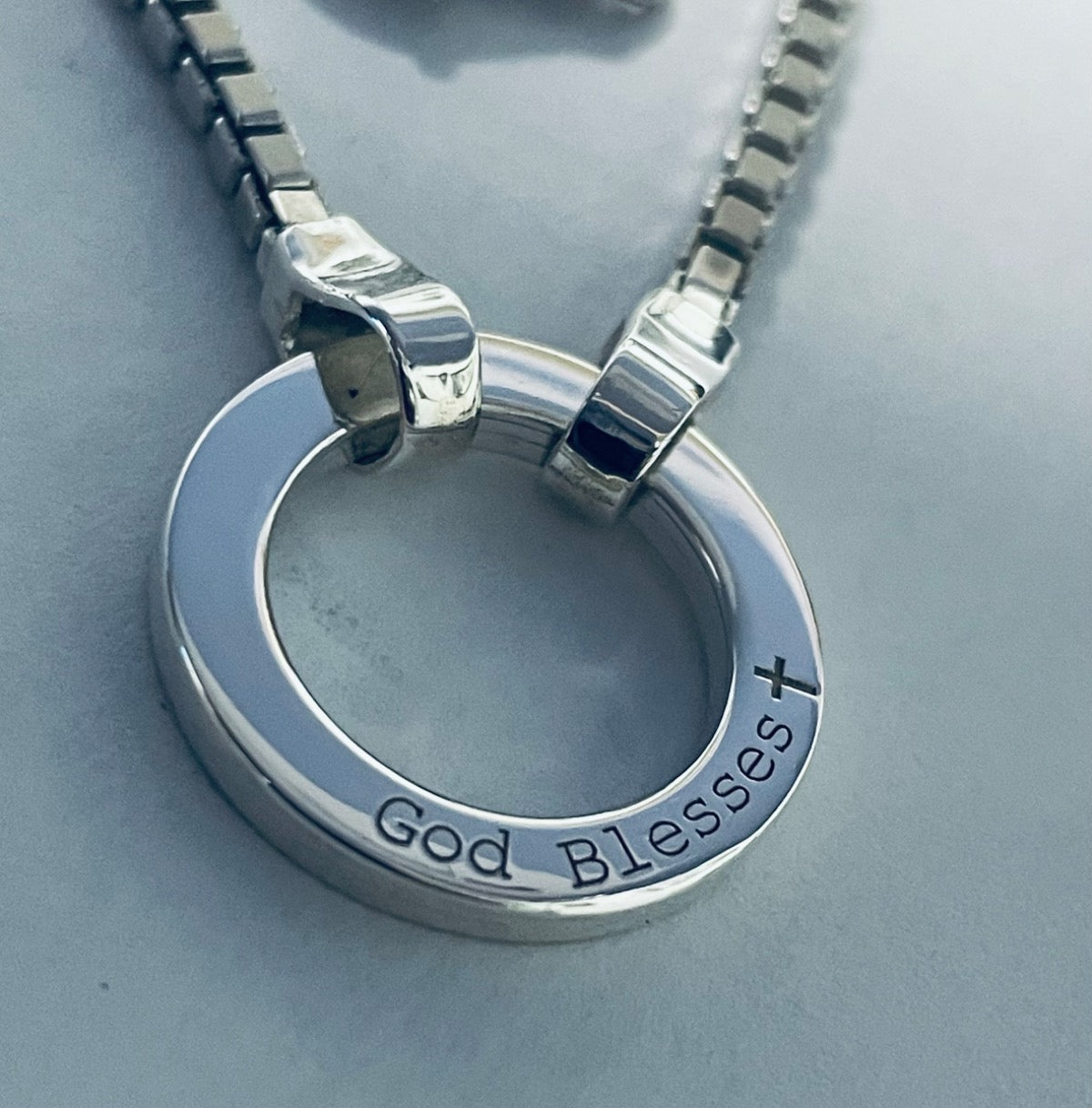 White Silver Charm Necklace Set