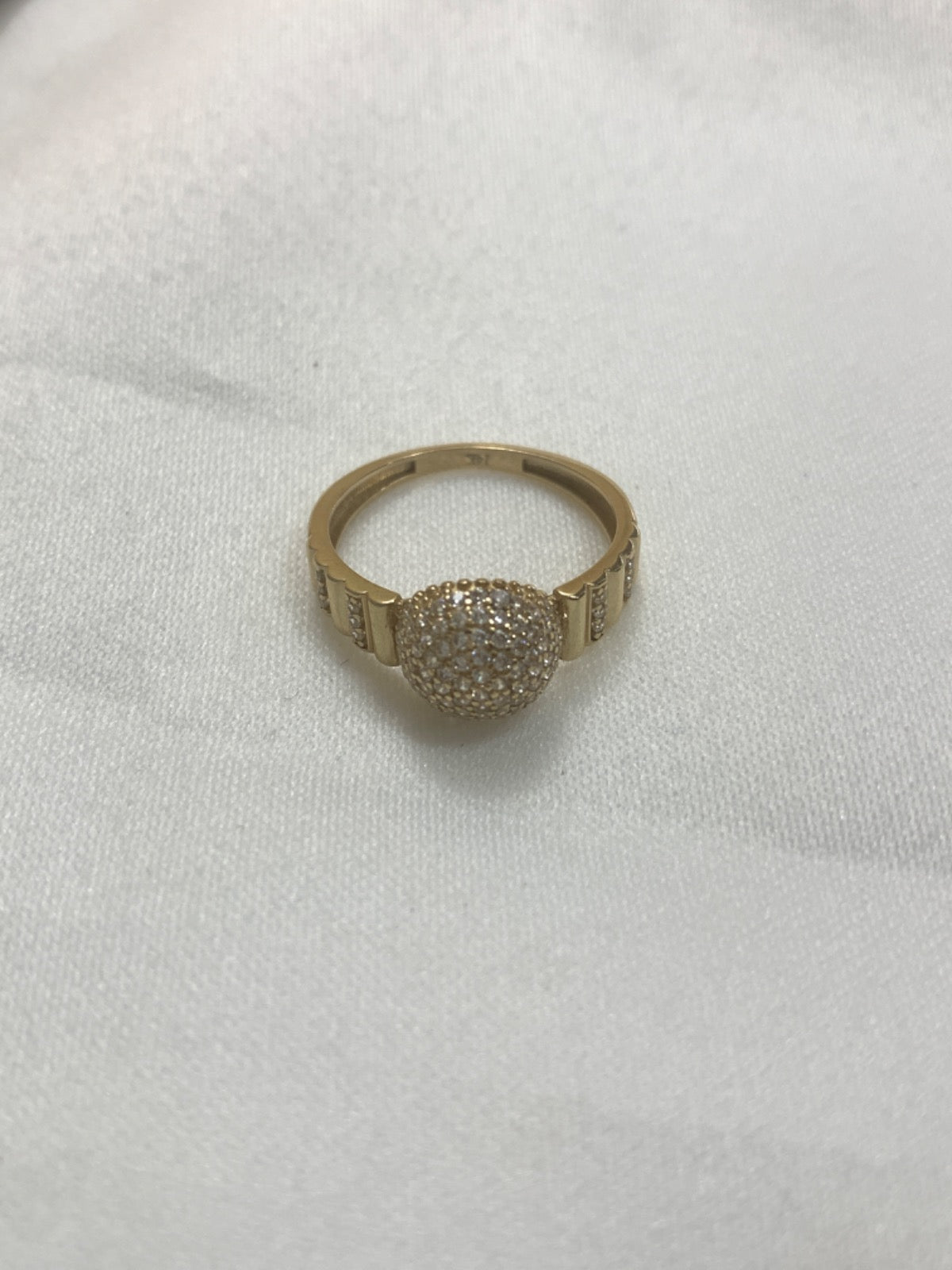 14K Yellow Gold Ring with CZ