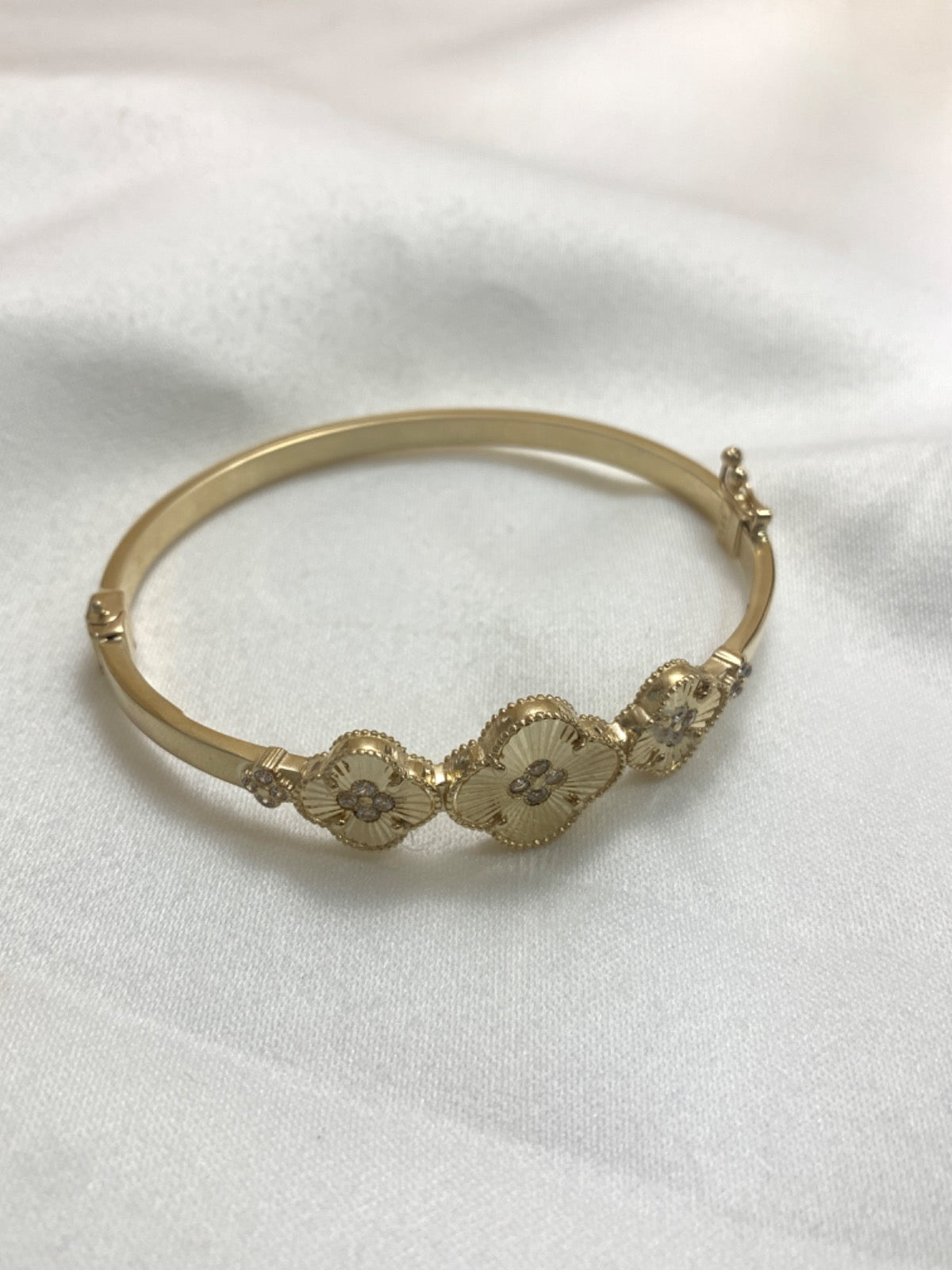14K Yellow Gold Bracelet with CZ