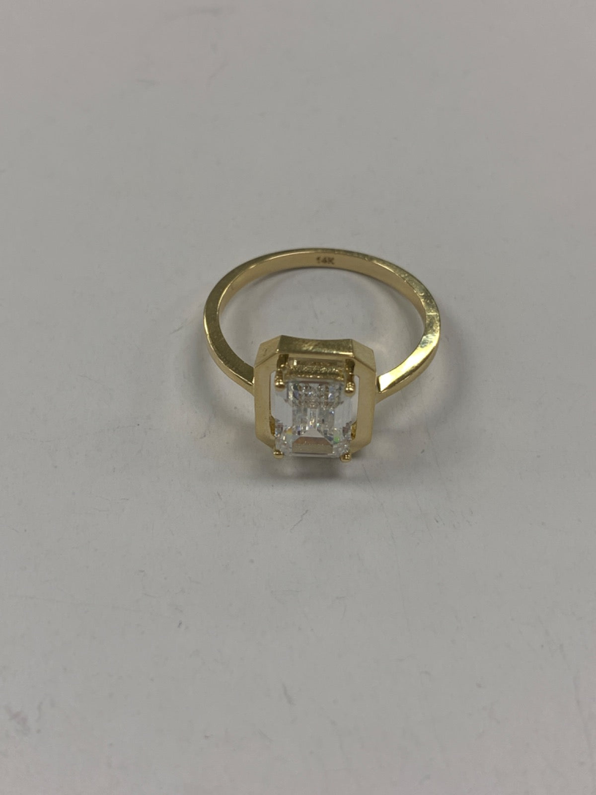 14K Yellow Gold Ring with CZ