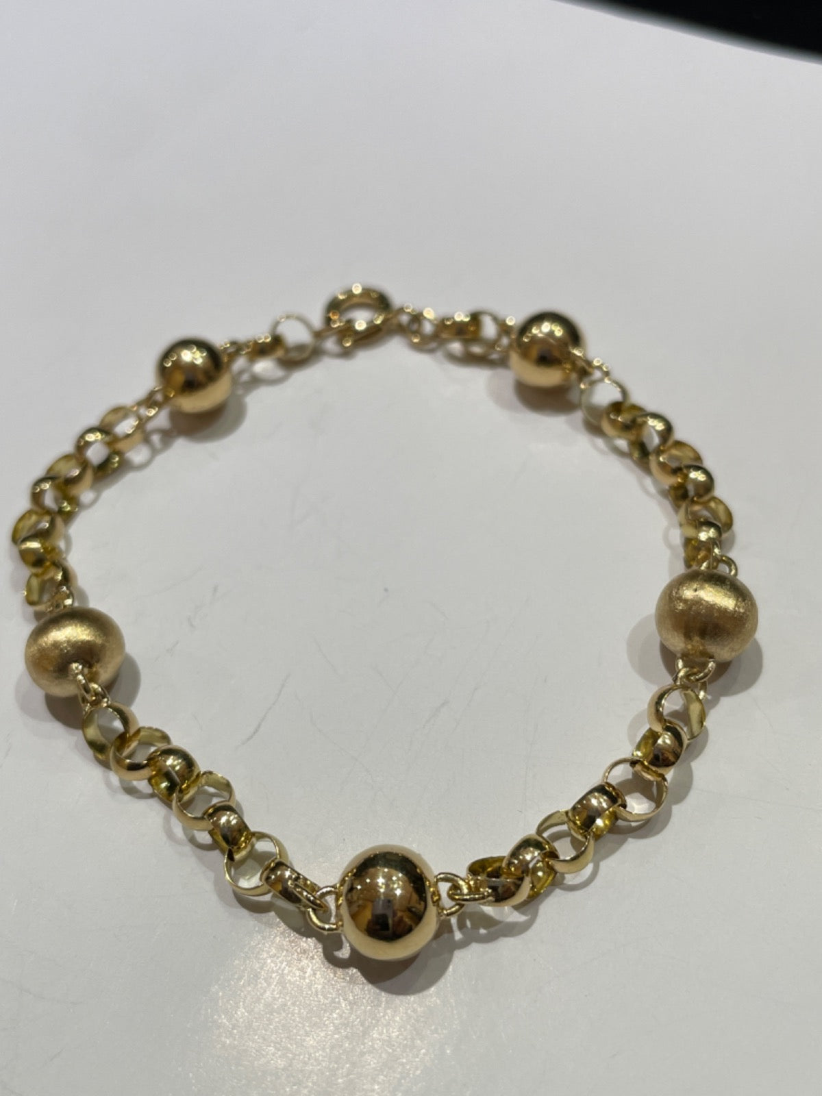 18K Yellow Gold Ball Bracelet