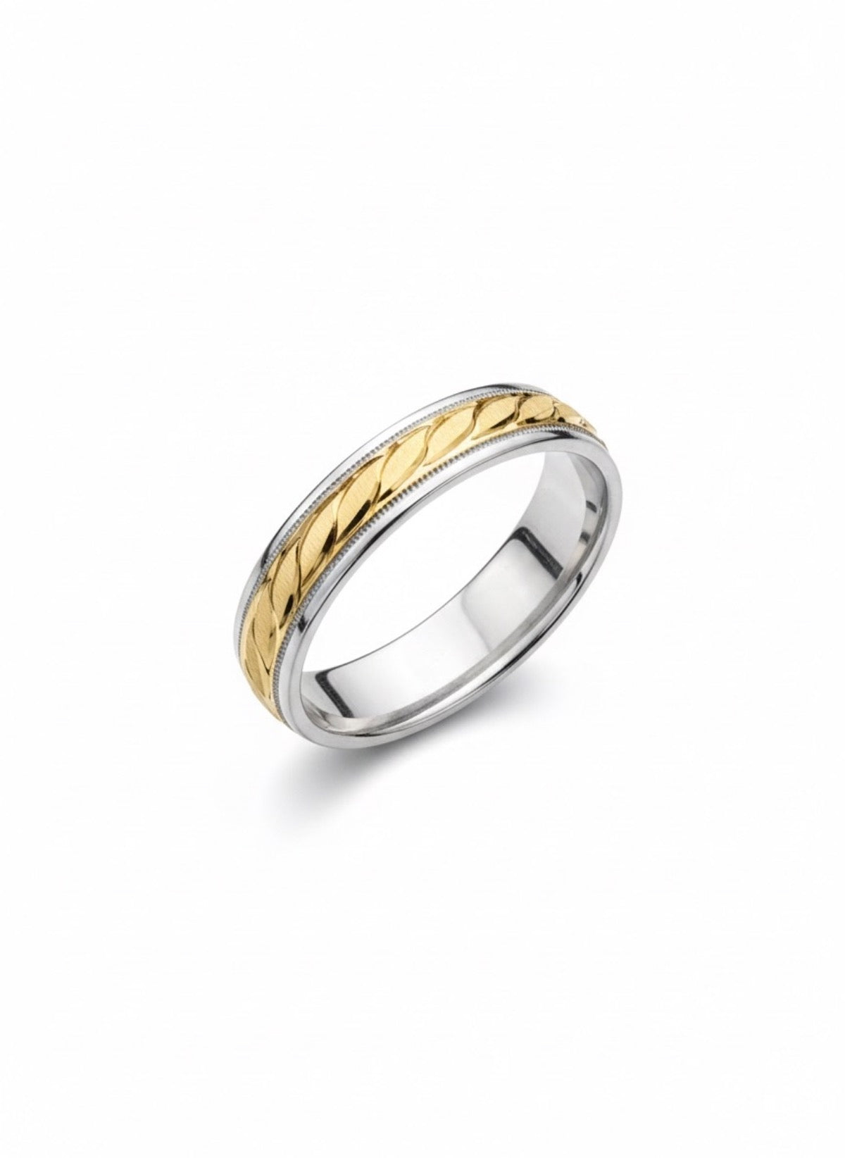 18K Two-Tone Gold Wedding Band