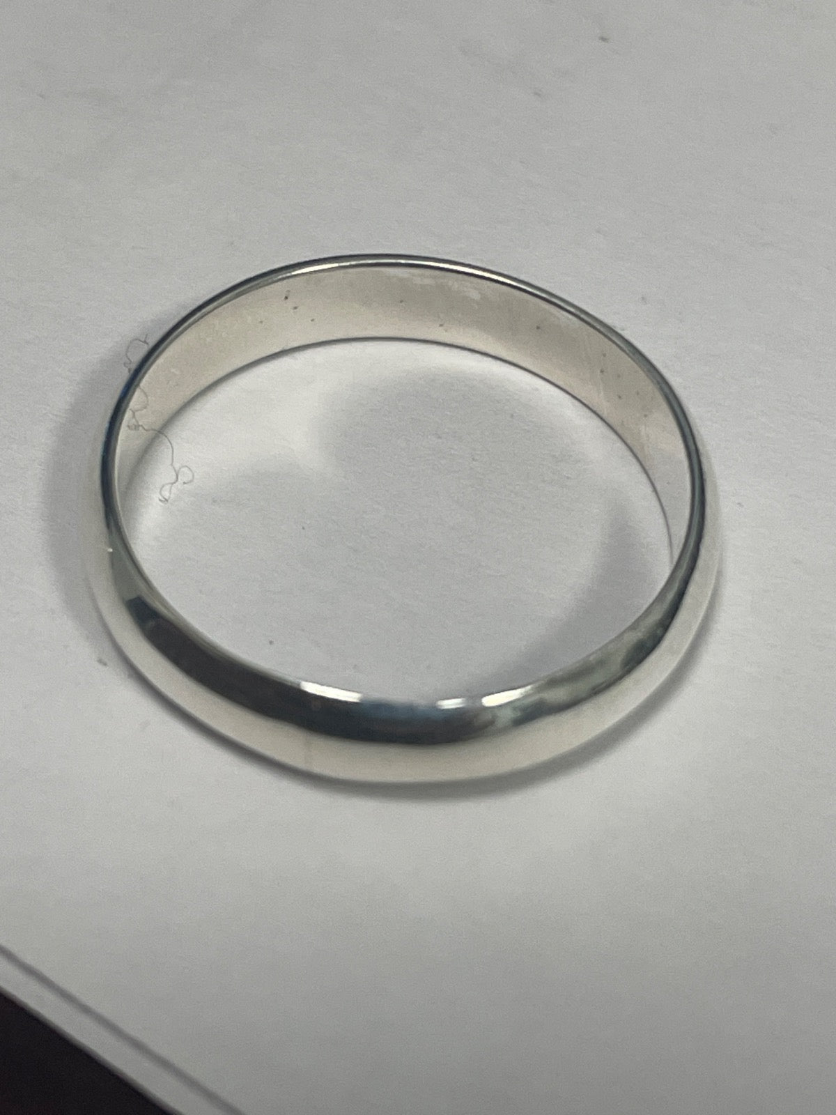 White Silver Engagement Ring