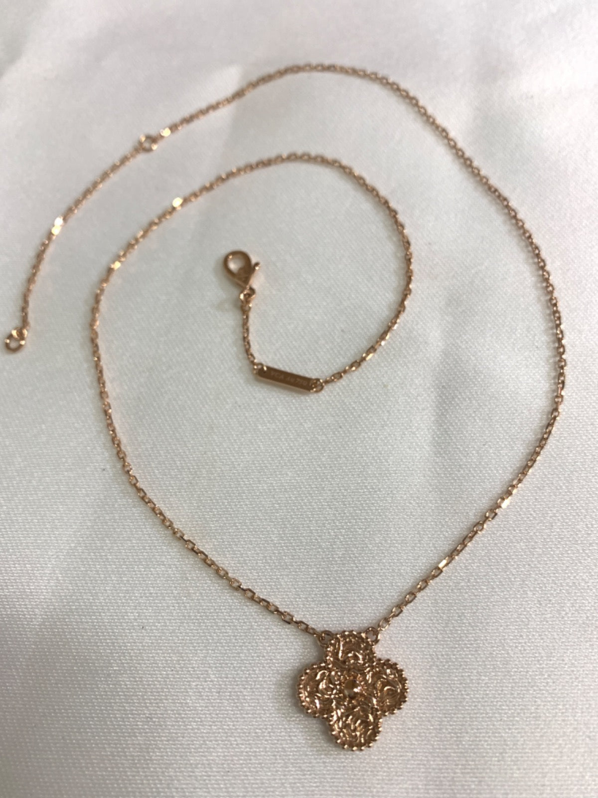 18K Rose Gold Clover Chain