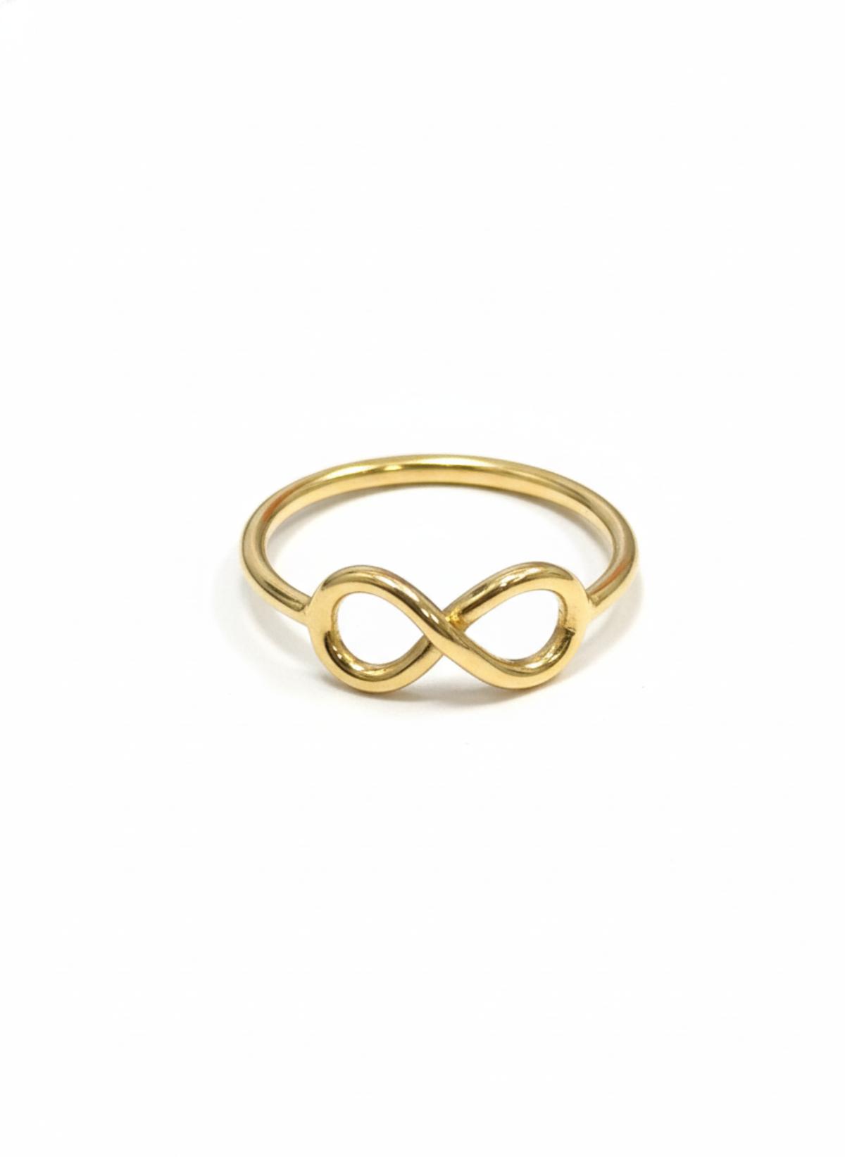 18K Yellow Gold Infinity Ring