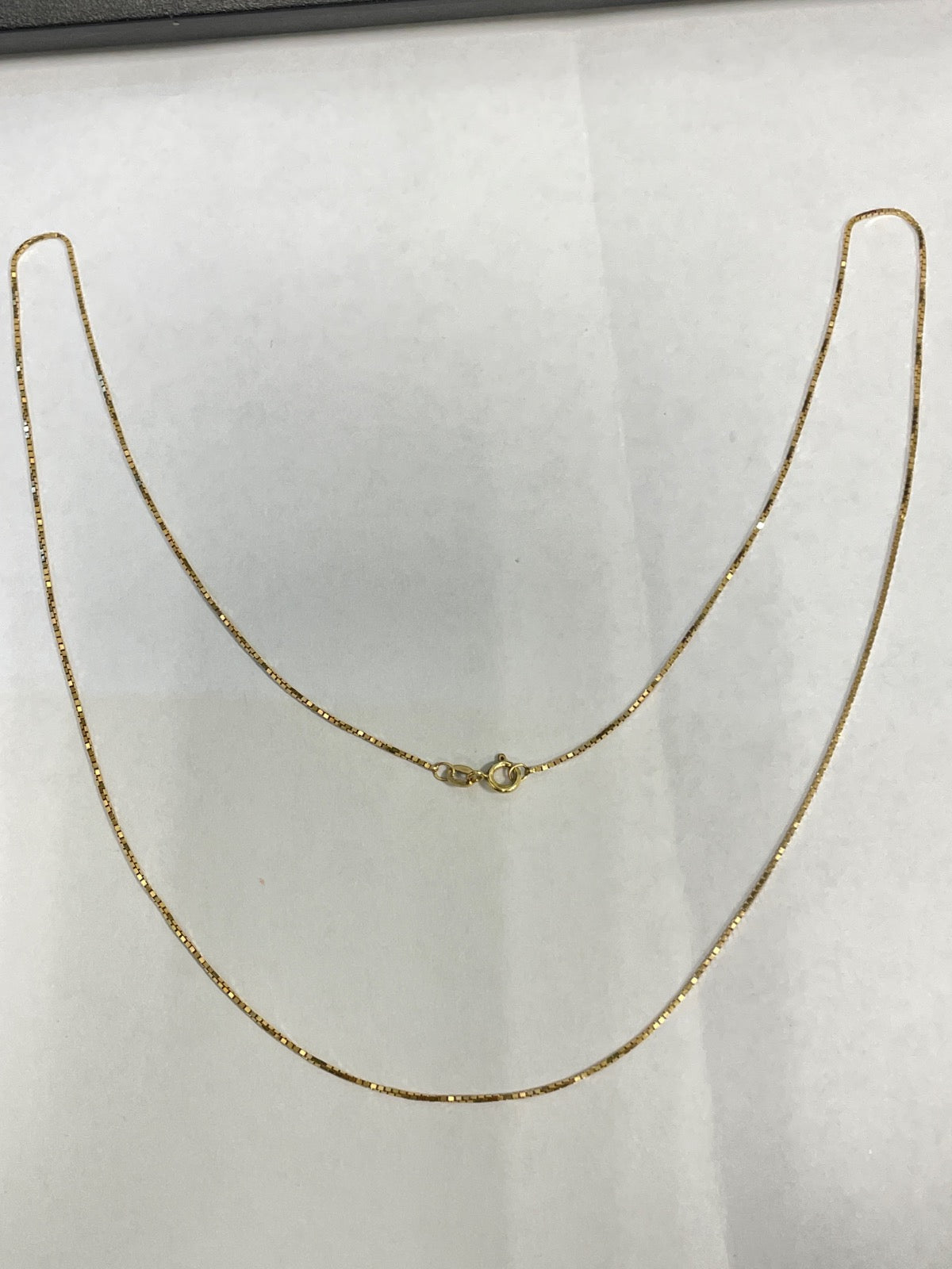 18K Yellow Gold Box Chain