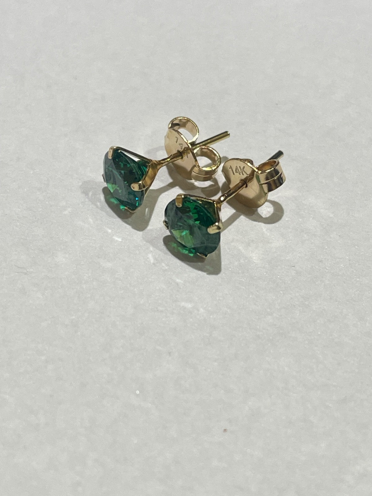 14K Yellow Gold Earring with CZ