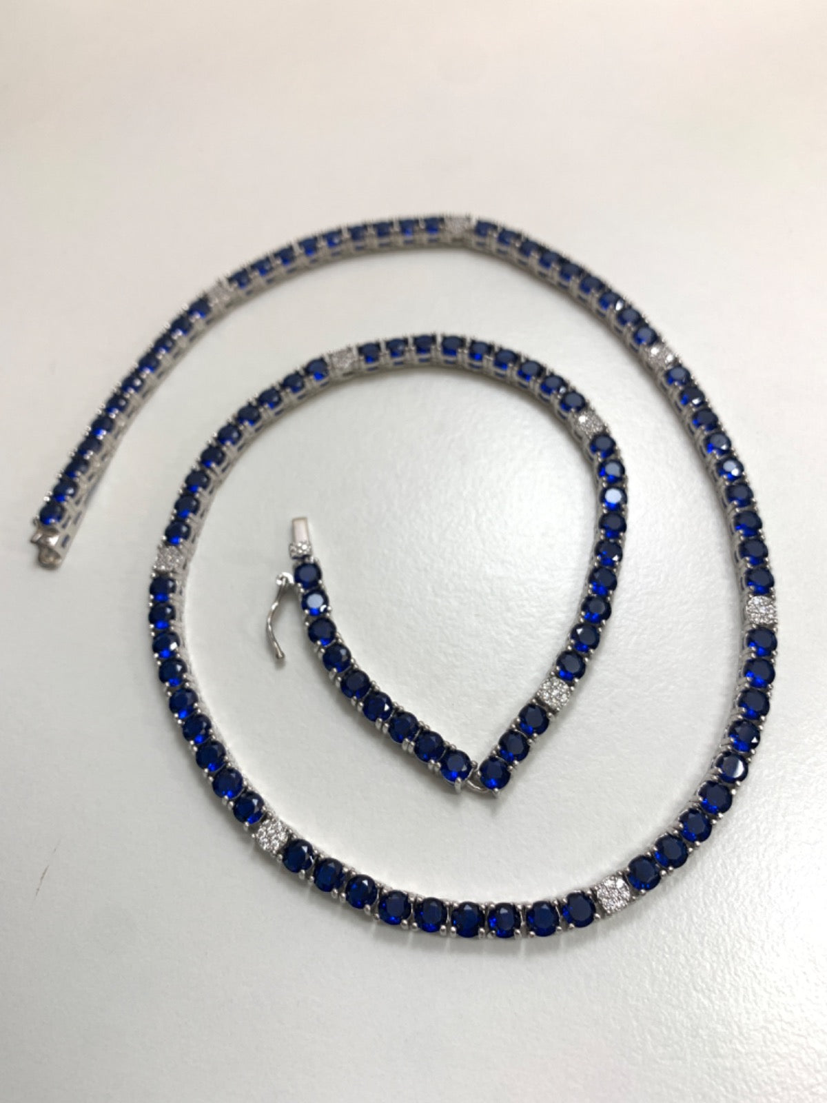 White Silver Chain with CZ