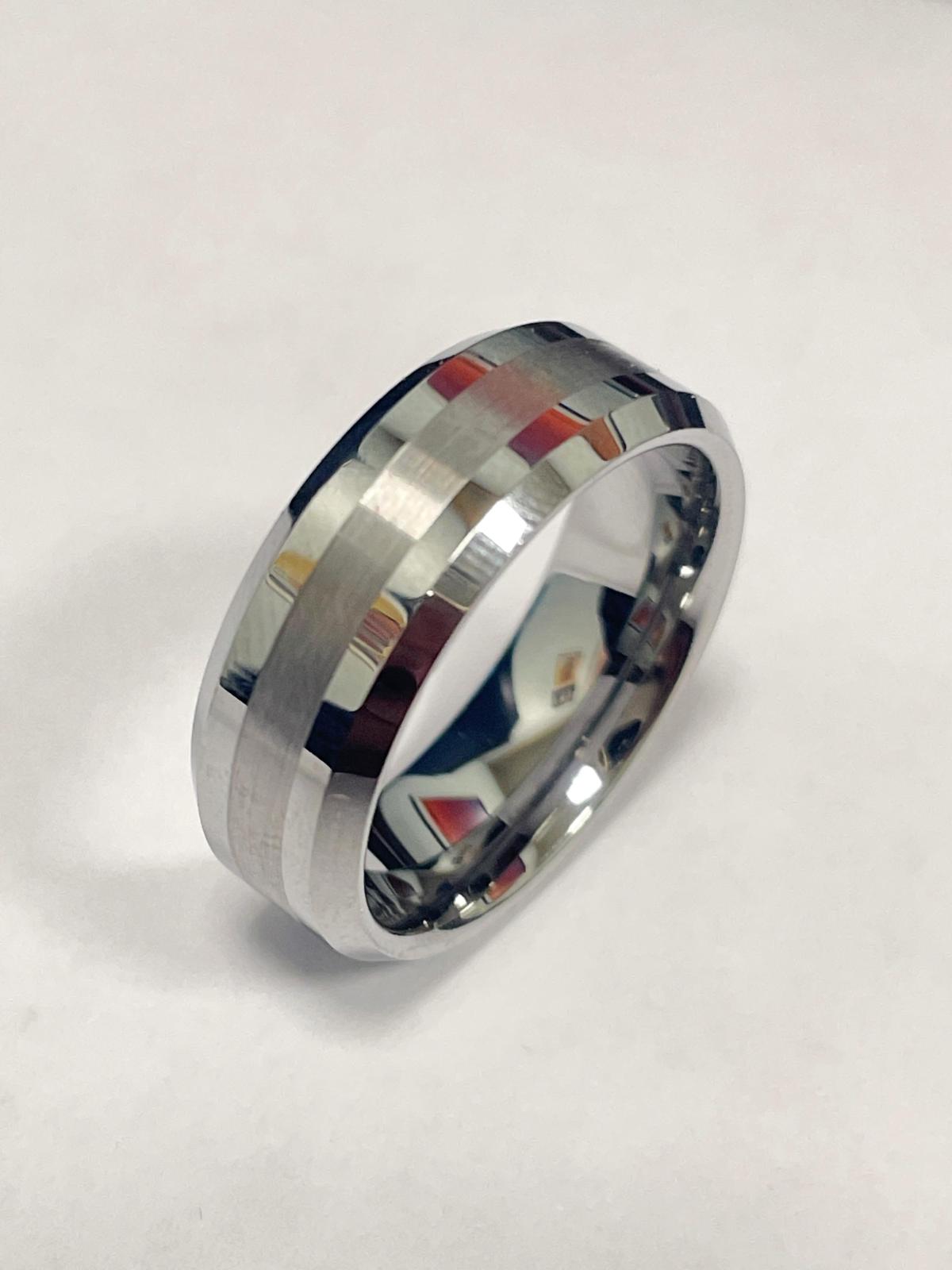 White Stainless Steel Ring