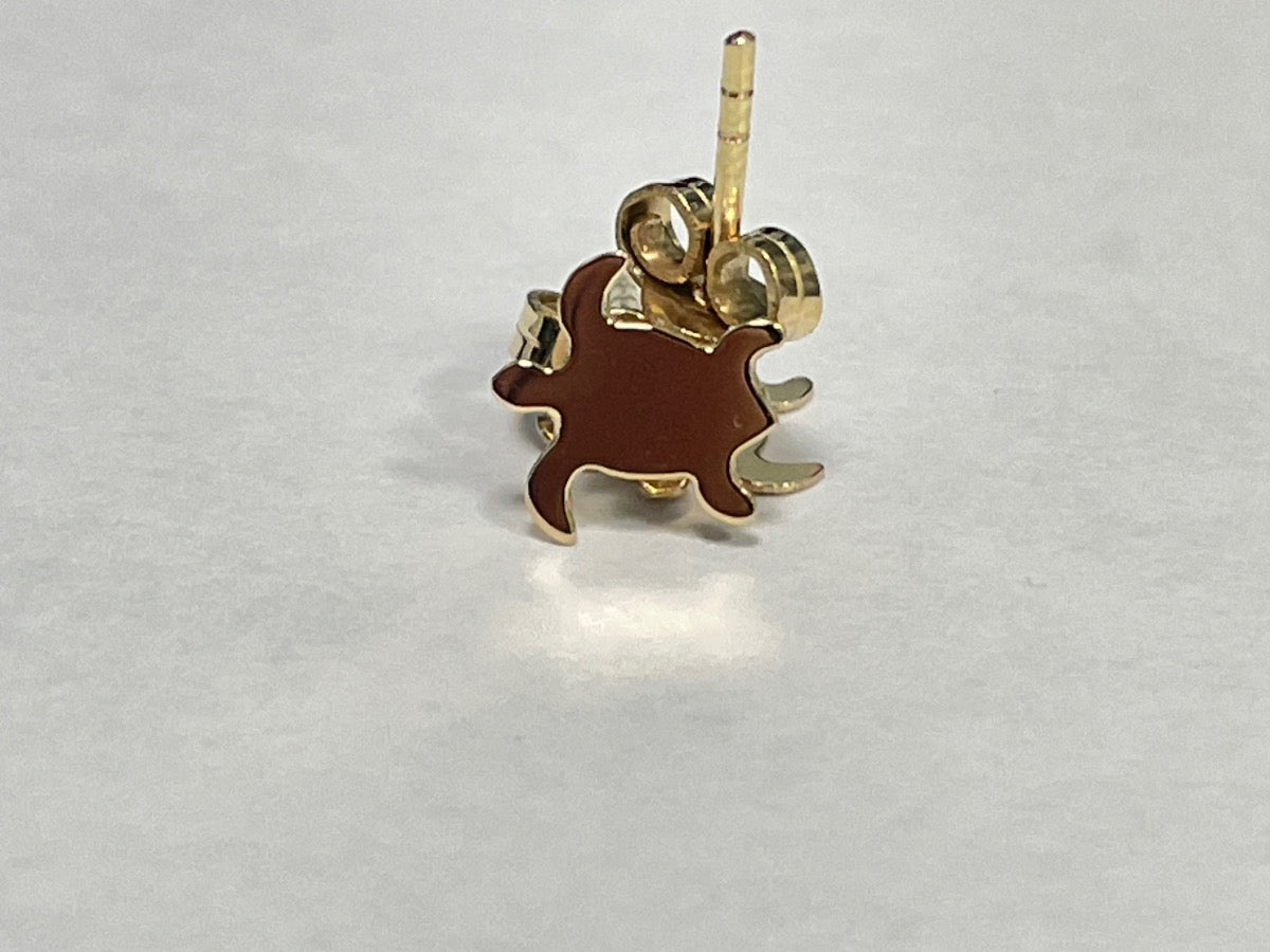 18K Yellow Gold Tuttle Earring