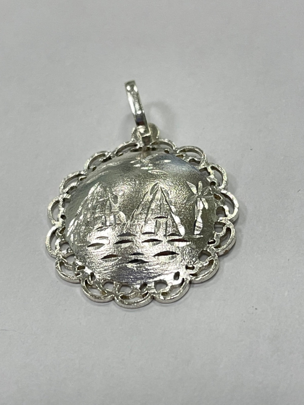 White Silver Pendant