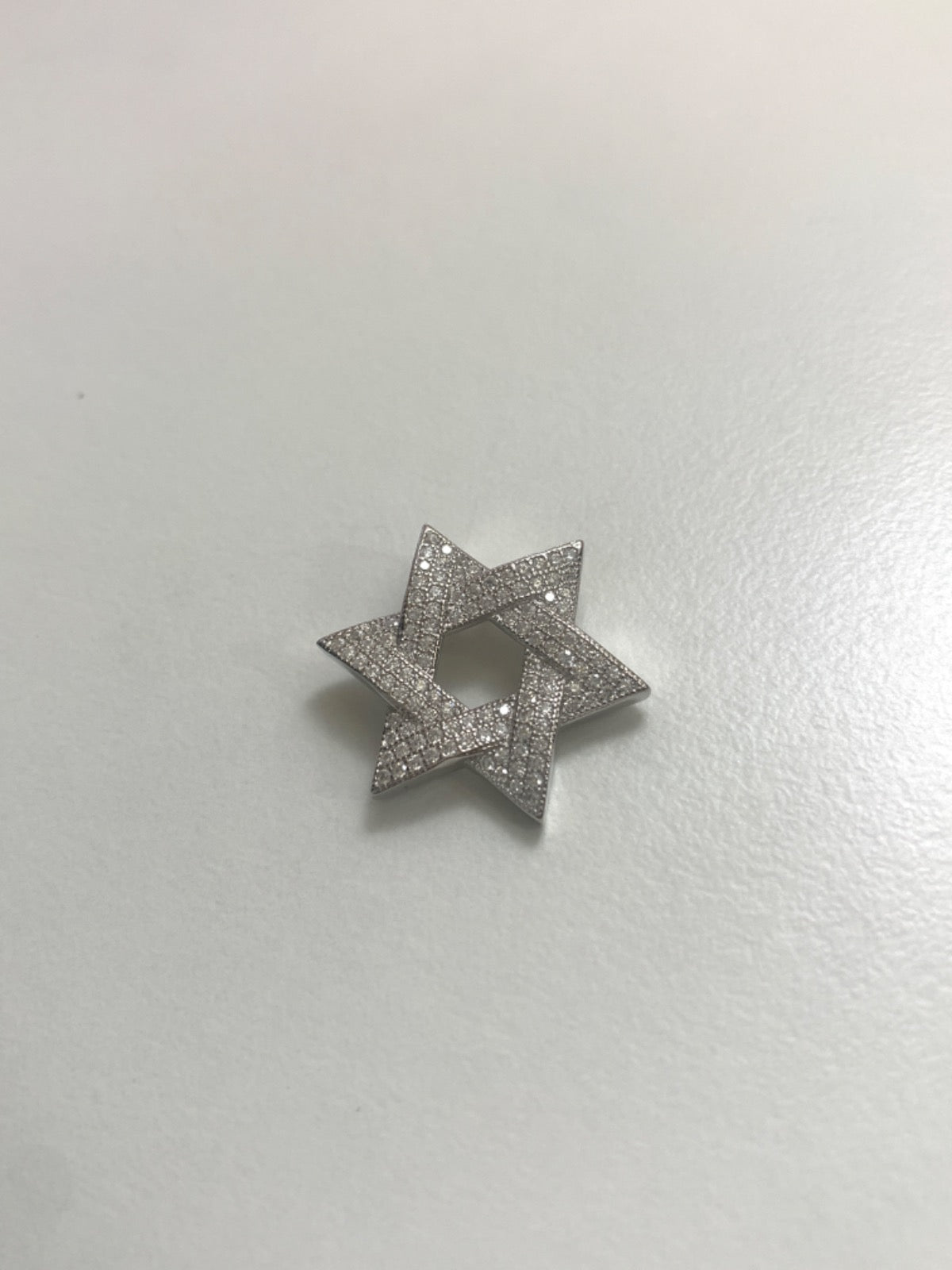 White Silver Pendant with CZ