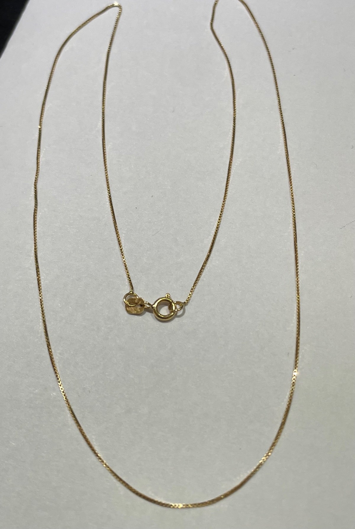 18K Yellow Gold Box Chain