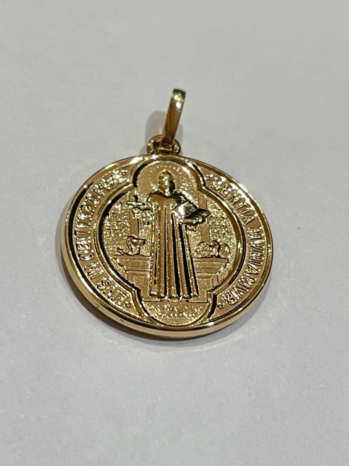 18K Yellow Gold Saint Benedict Pendant