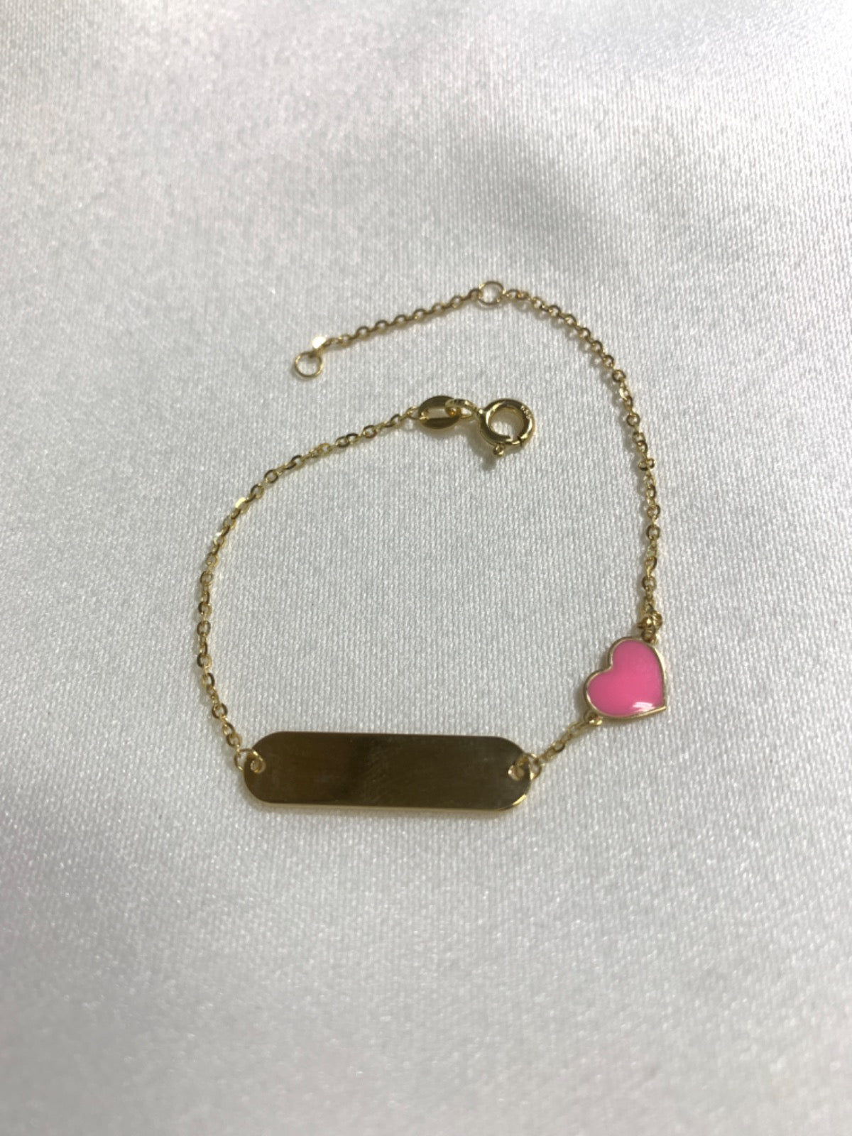 14K Yellow Gold Heart Baby Bracelet