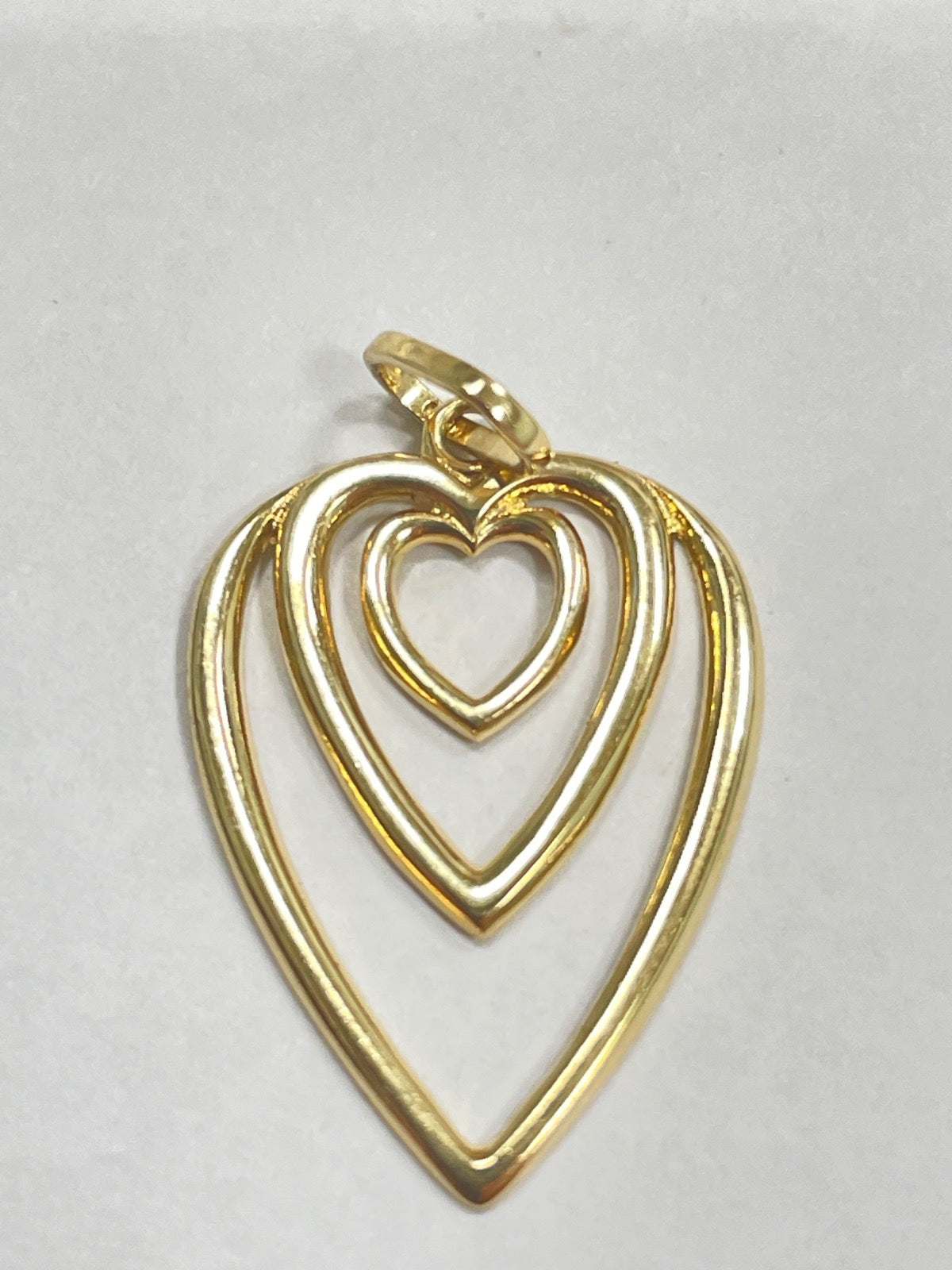 18K Yellow Gold Heart Pendant