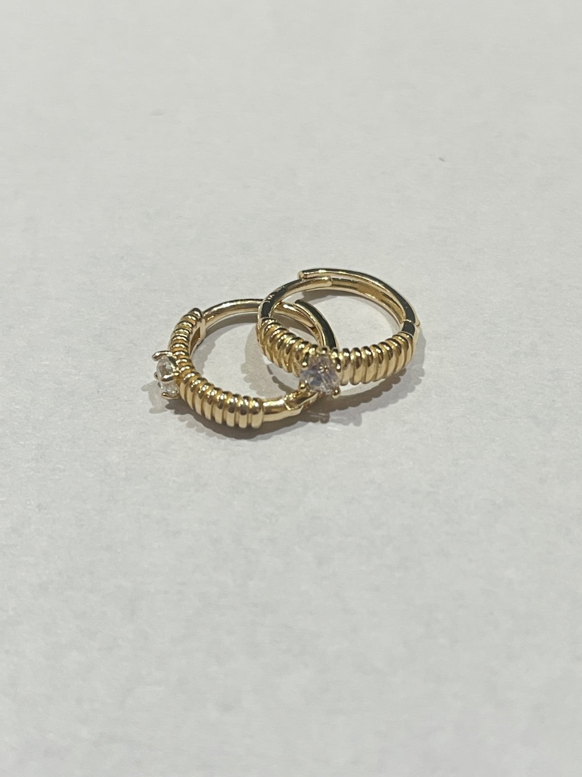 14K Yellow Gold Earring with CZ