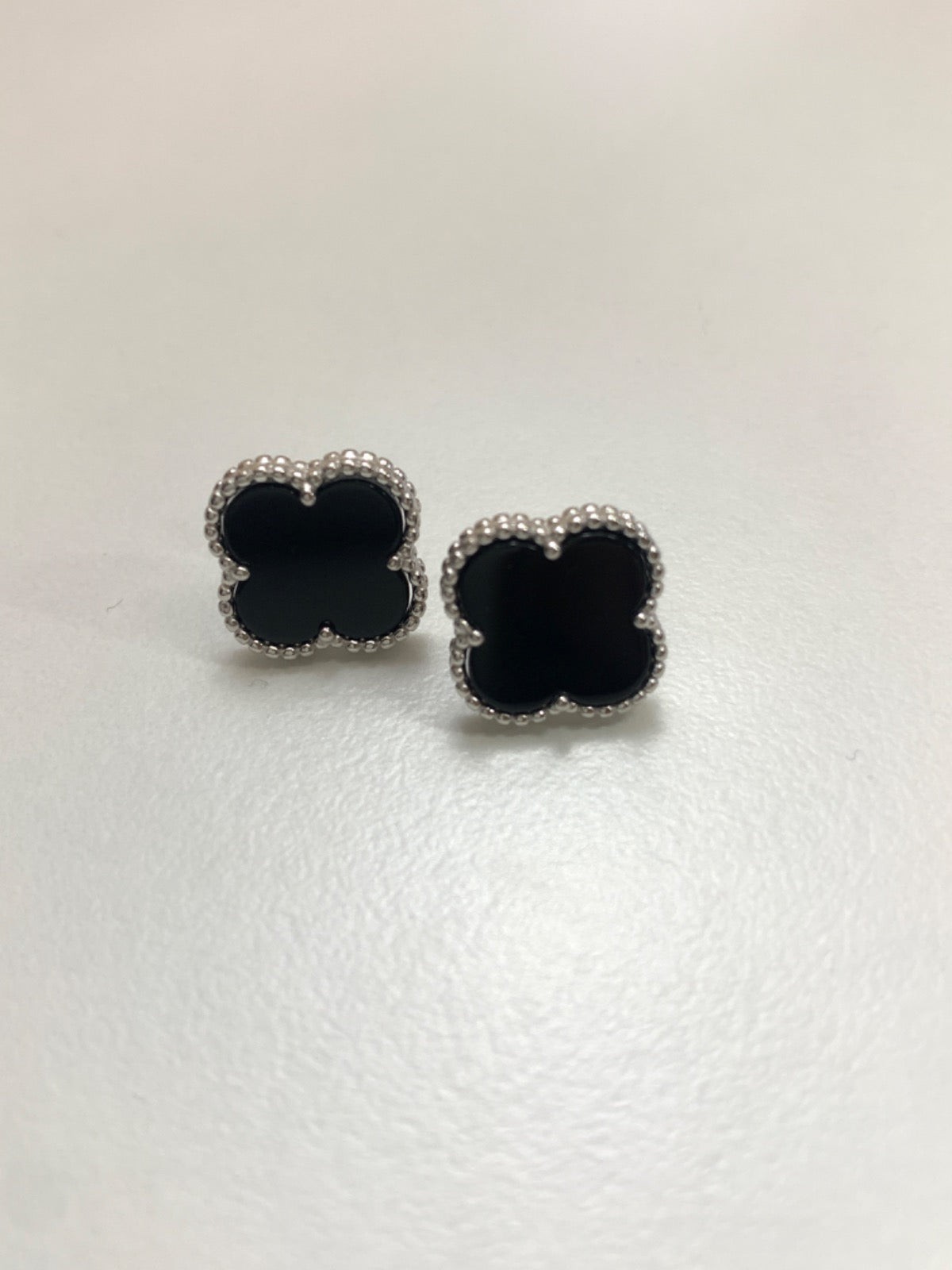 White Silver Earring