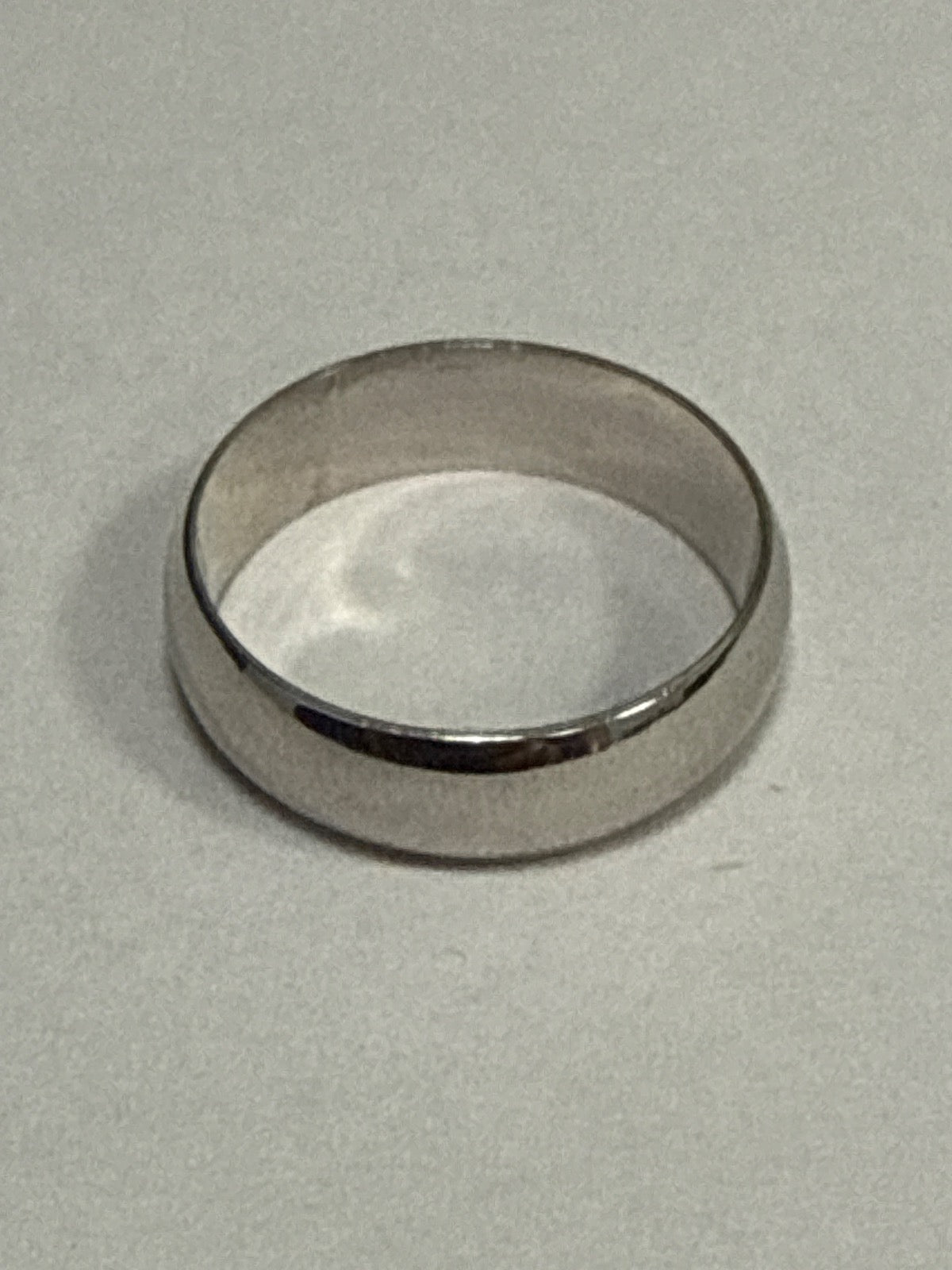 White Silver Wedding Band
