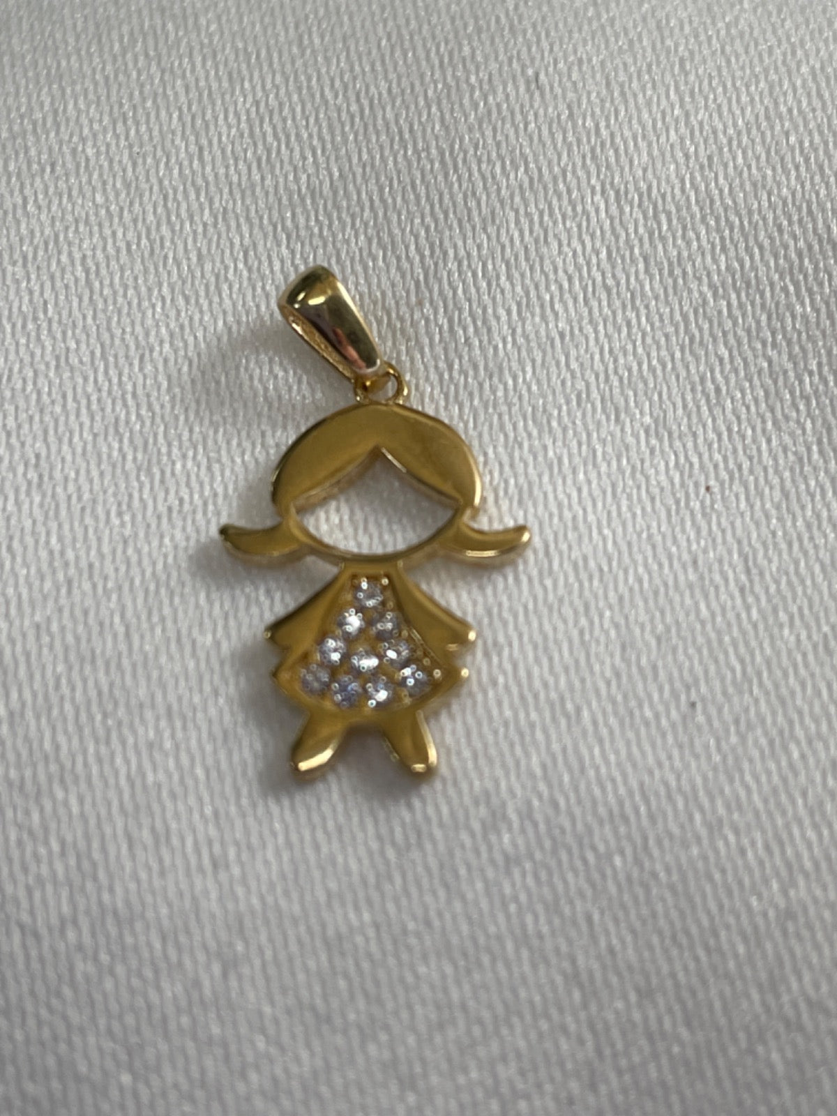 18K Yellow Gold Pendant with CZ