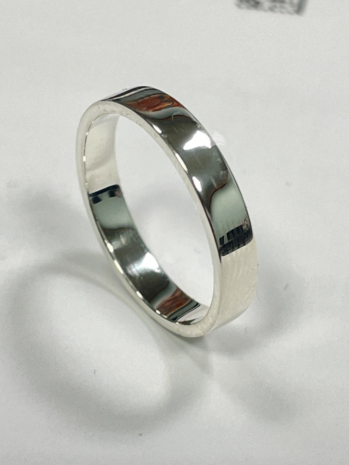 White Silver Engagement Ring