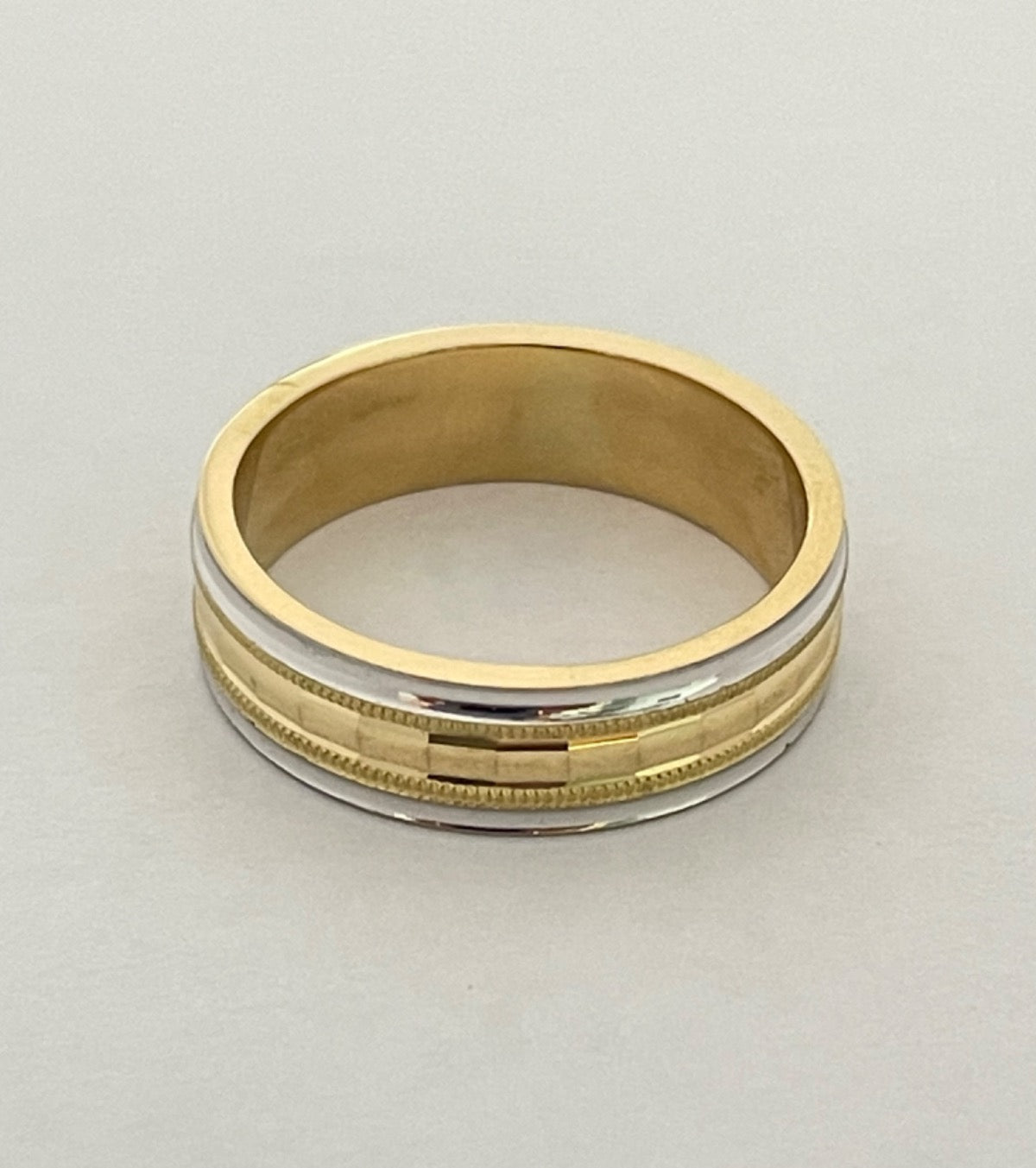 18K Two-Tone Gold Wedding Band