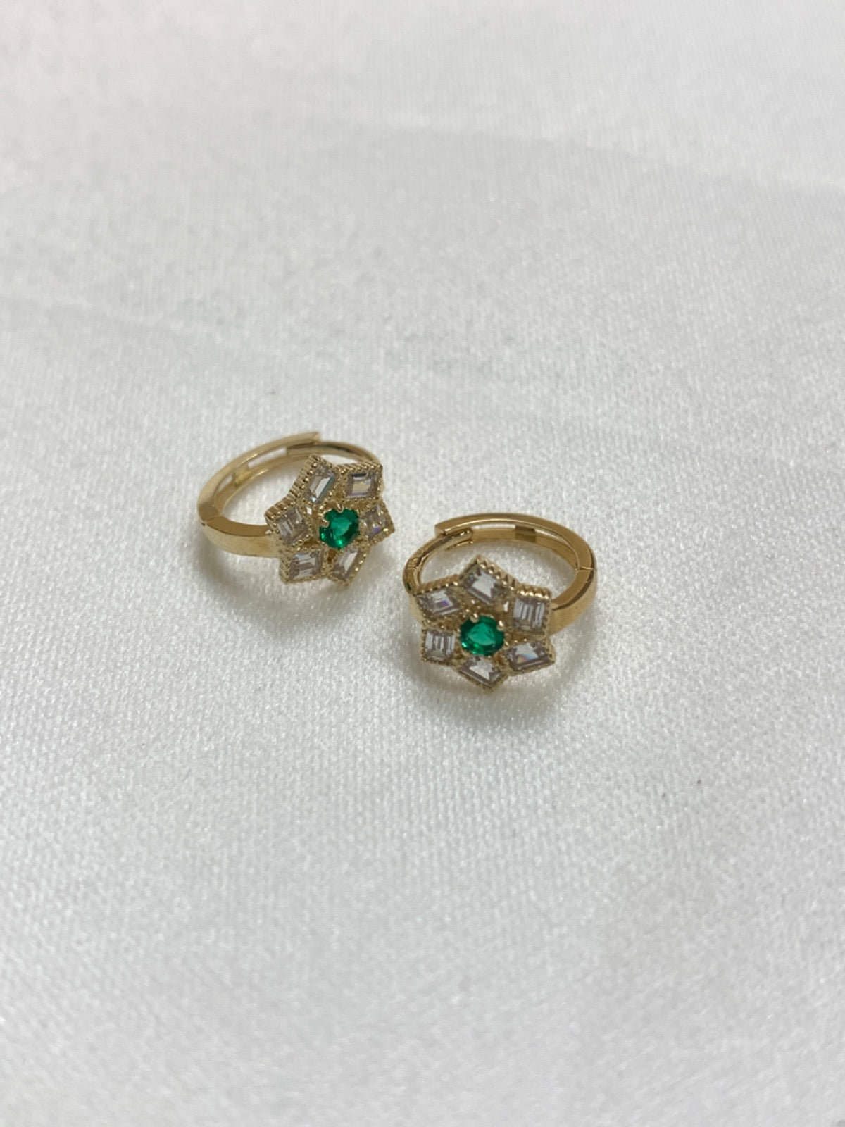 14K Yellow Gold Earring with CZ