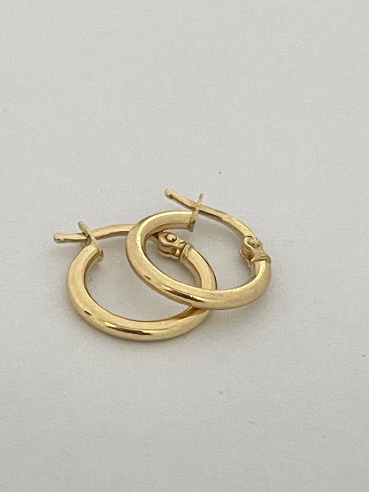 18K Yellow Gold Small Hoop 2mmx10mm Earring