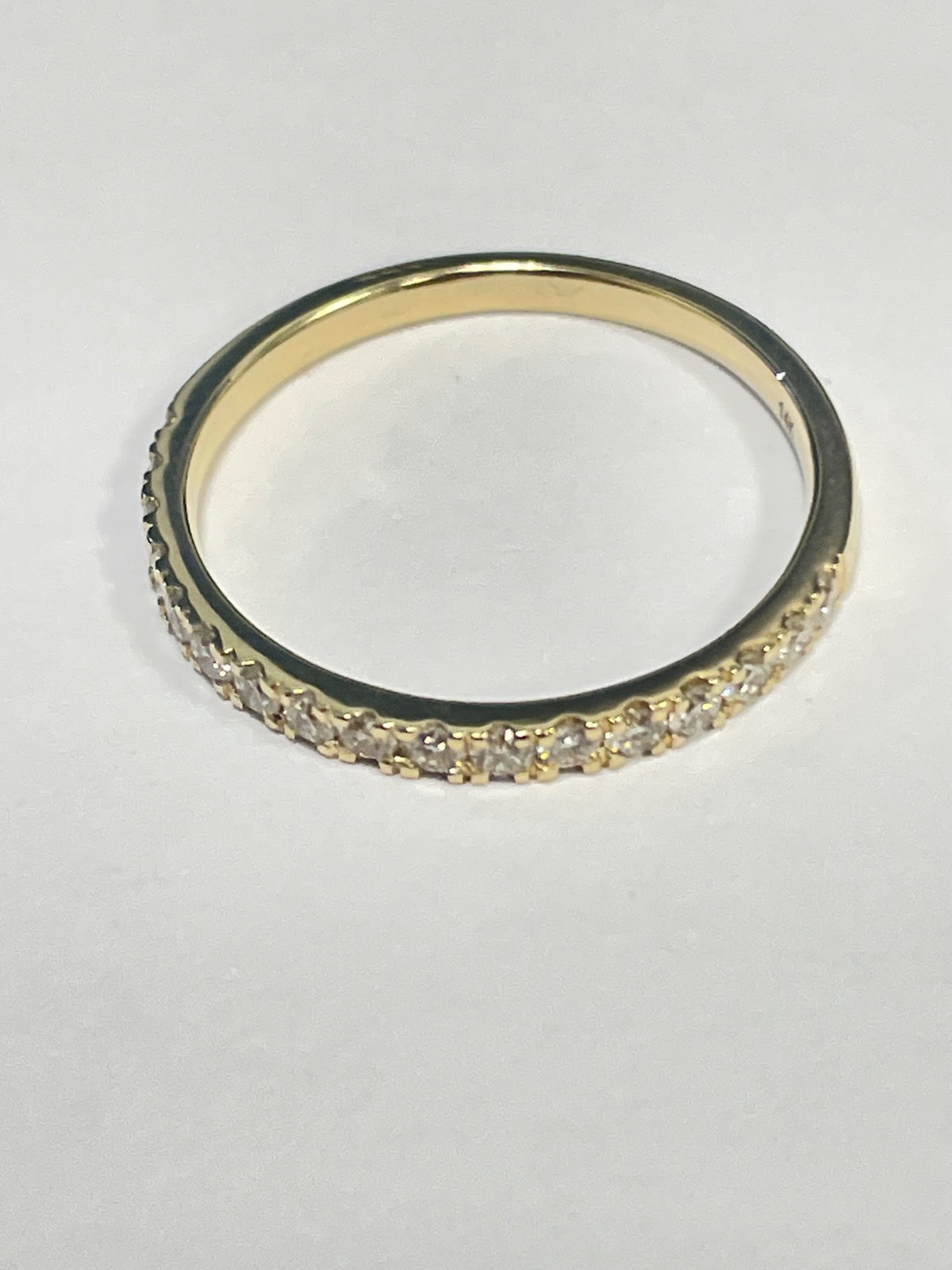 14K Yellow Gold Ring with Diamond