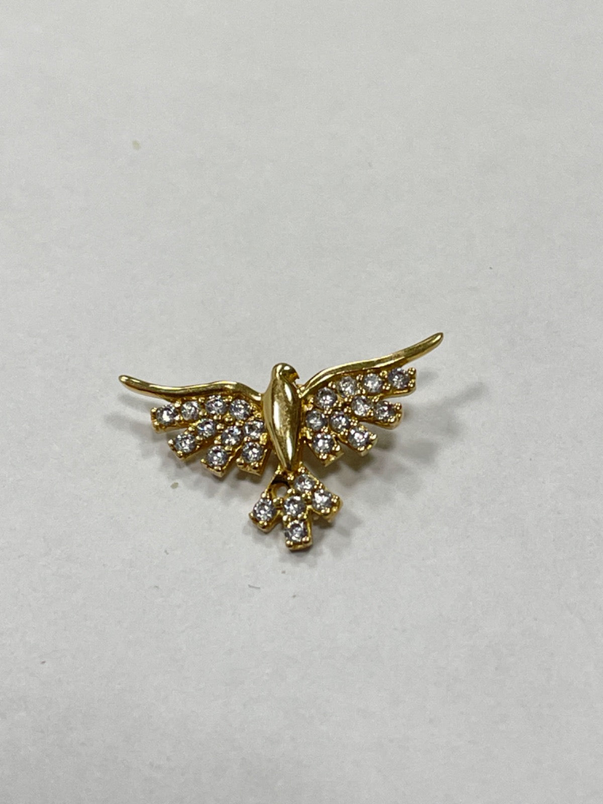 18K Yellow Gold Holy Spirit Pendant with CZ