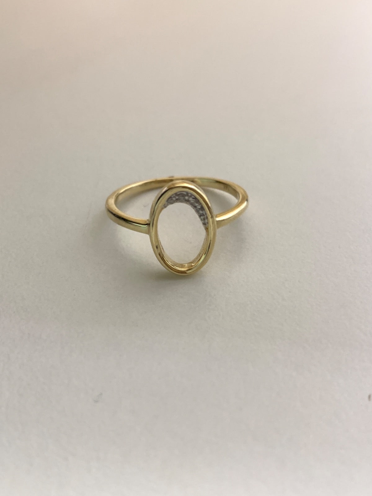 14K Yellow Gold Ring with Diamond