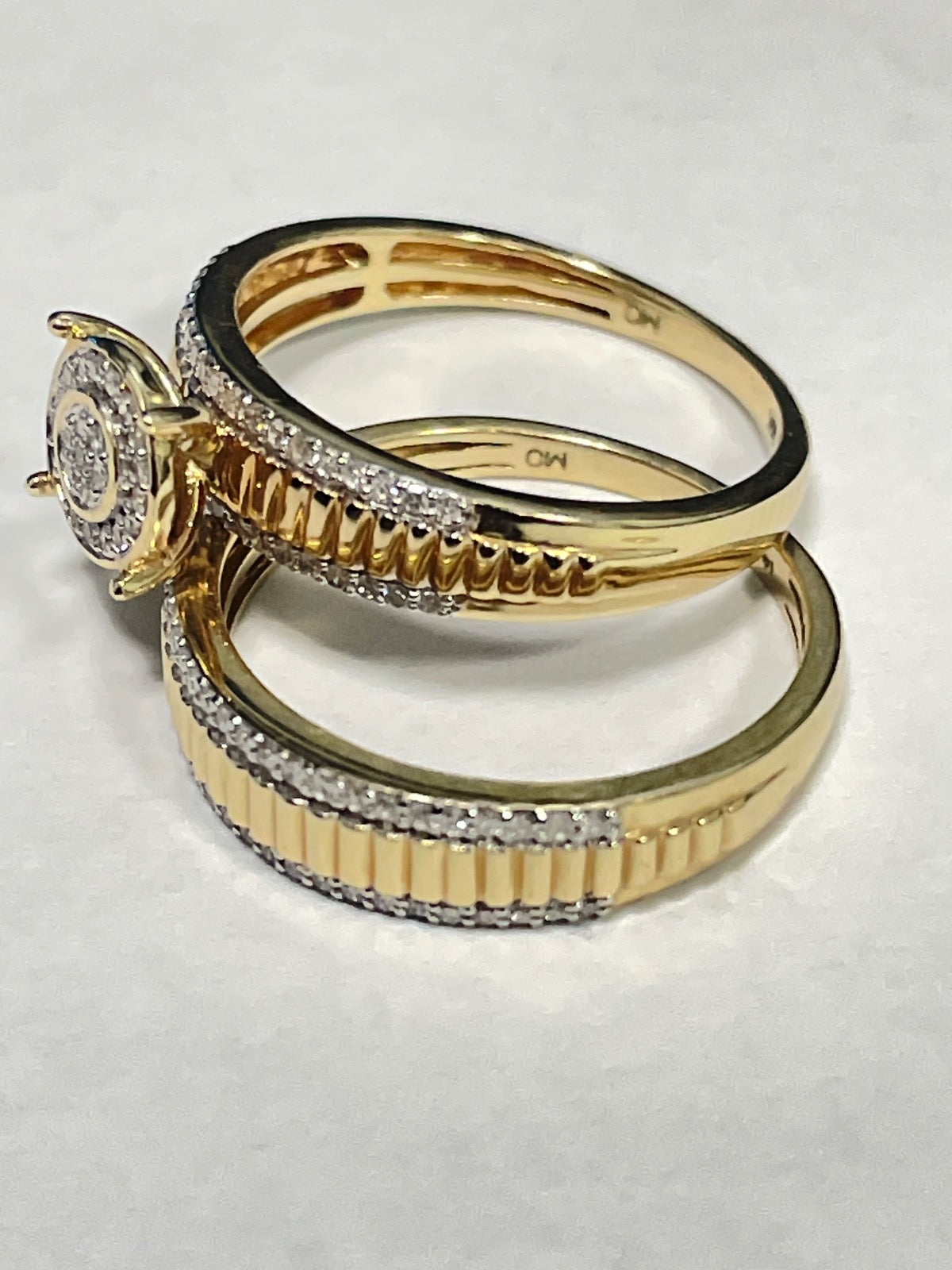 14K Yellow Gold Ring with Diamond