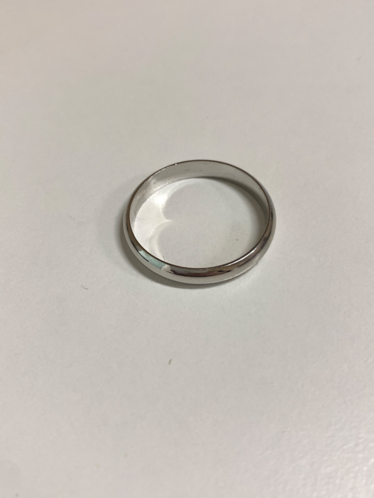 White Silver Wedding Band