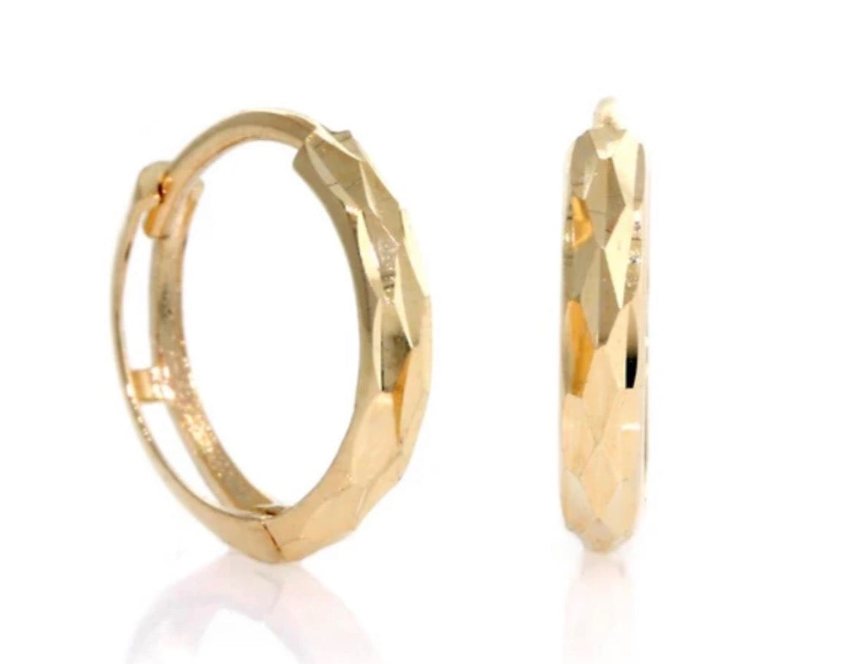 14K Yellow Gold Hoop Earring